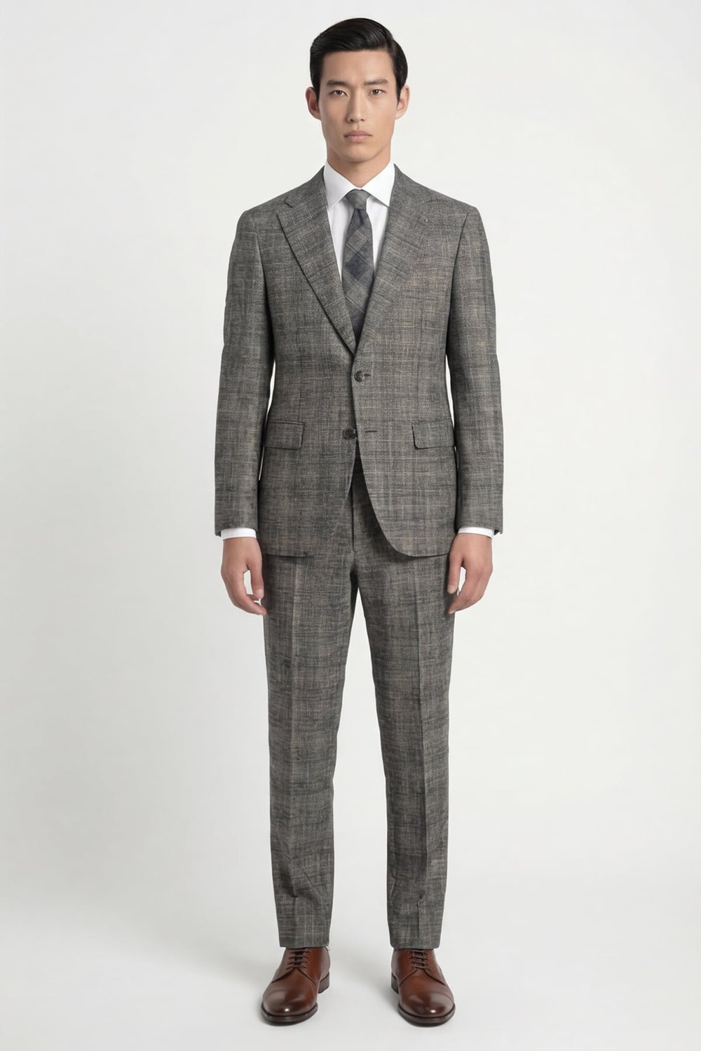 Giotelli Erkek Siyah Dar Kesim Slim Fit Viskon Dokuma Normal Bel 6 Drop Klasik Takım Elbise