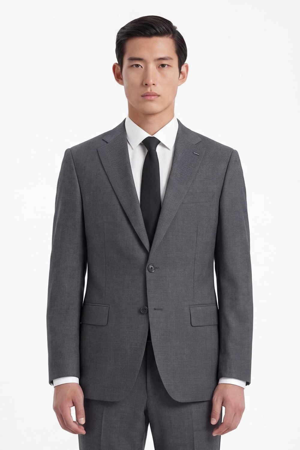 Giotelli Erkek Gri Dar Kesim Slim Fit Yünlü Dokuma Normal Bel 4 Drop Takım Elbise