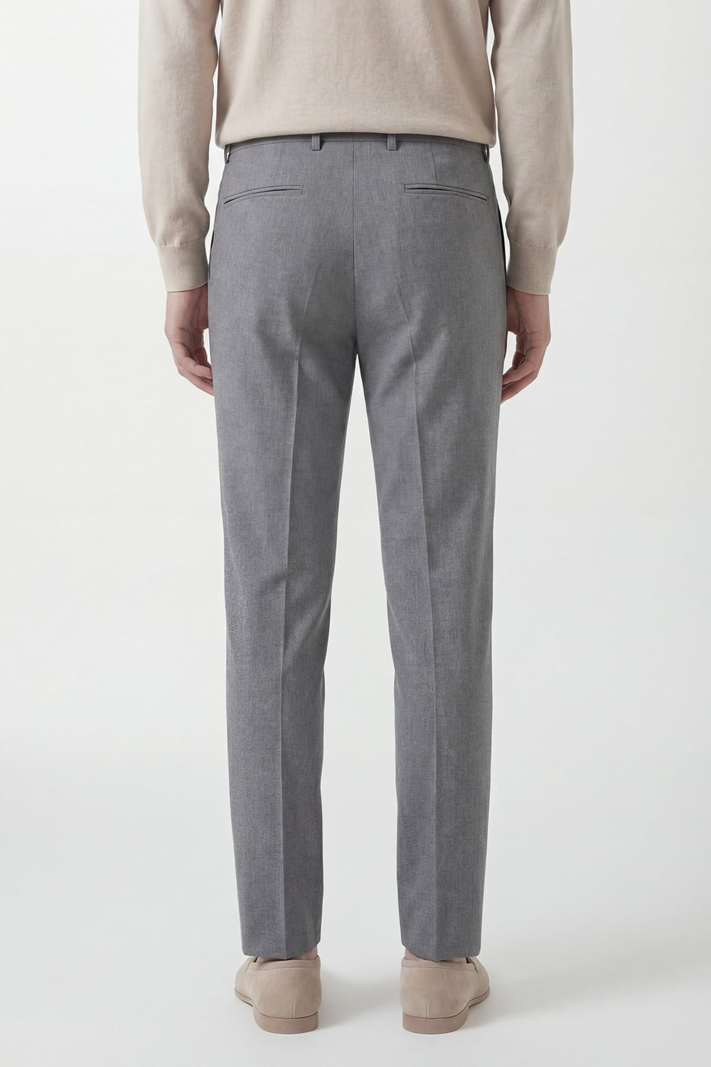Giotelli Erkek Gri  Dar Kesim Slim Fit Viskon Dokuma Yan Cep Pantolon