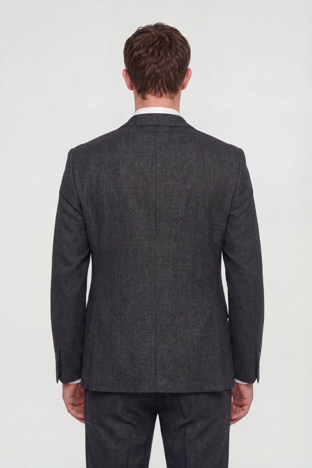 Giotelli Erkek Siyah Dar Kesim Slim Fit Viskon Fleto Kapaklı Cep Klasik Yaka 4 Drop Takım Elbise