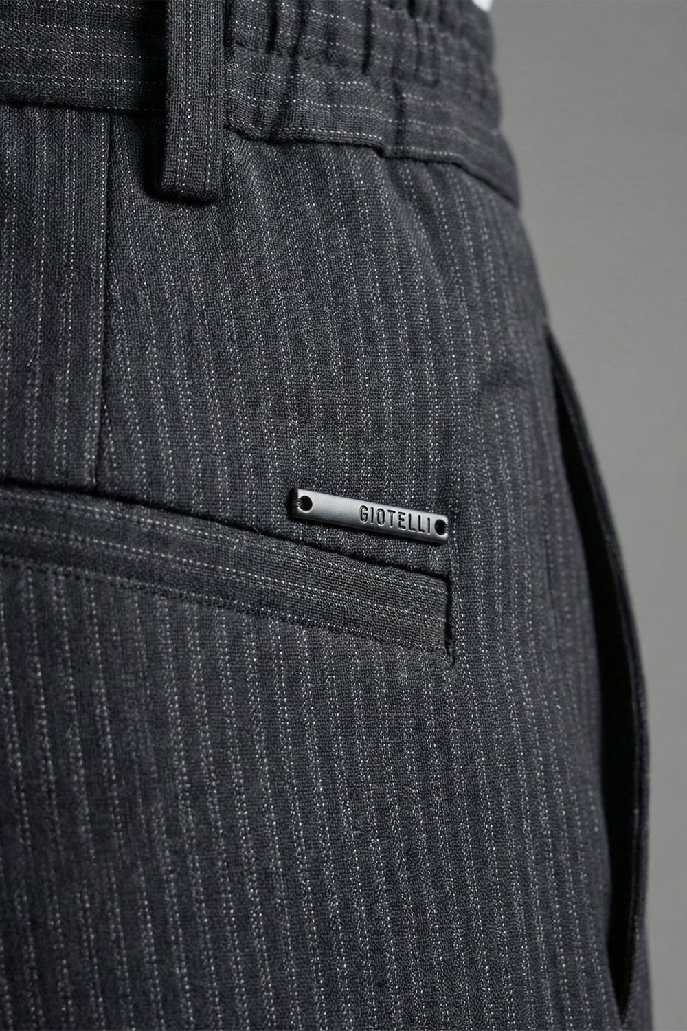 Giotelli Siyah Dokuma Kumaş Normal Bel Erkek Pantolon