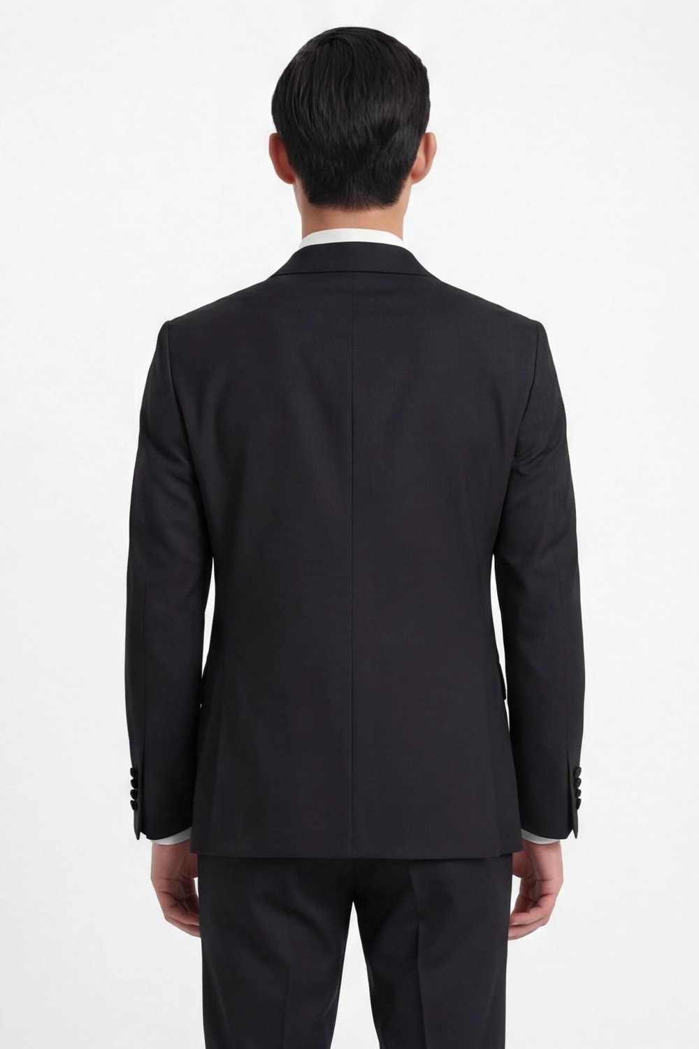Giotelli Erkek Siyah Dar Kesim Slim Fit Viskon Dokuma Normal Bel 6 Drop Yelekli Klasik Smokin Takım Elbise