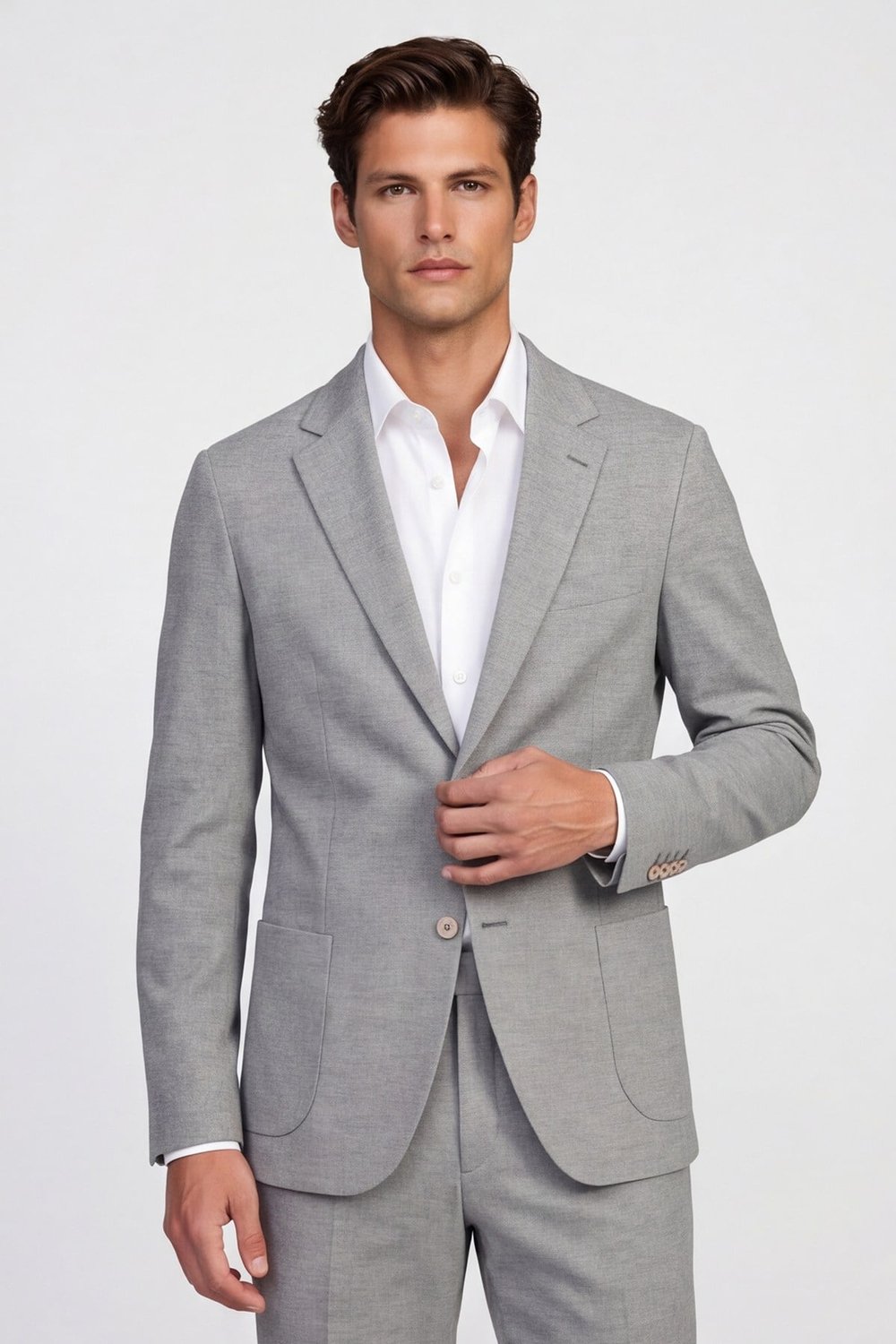Giotelli Erkek Taş Dar Kesim Slim Fit Viskon Armürlü Klasik Yaka 6 Drop Takım Elbise
