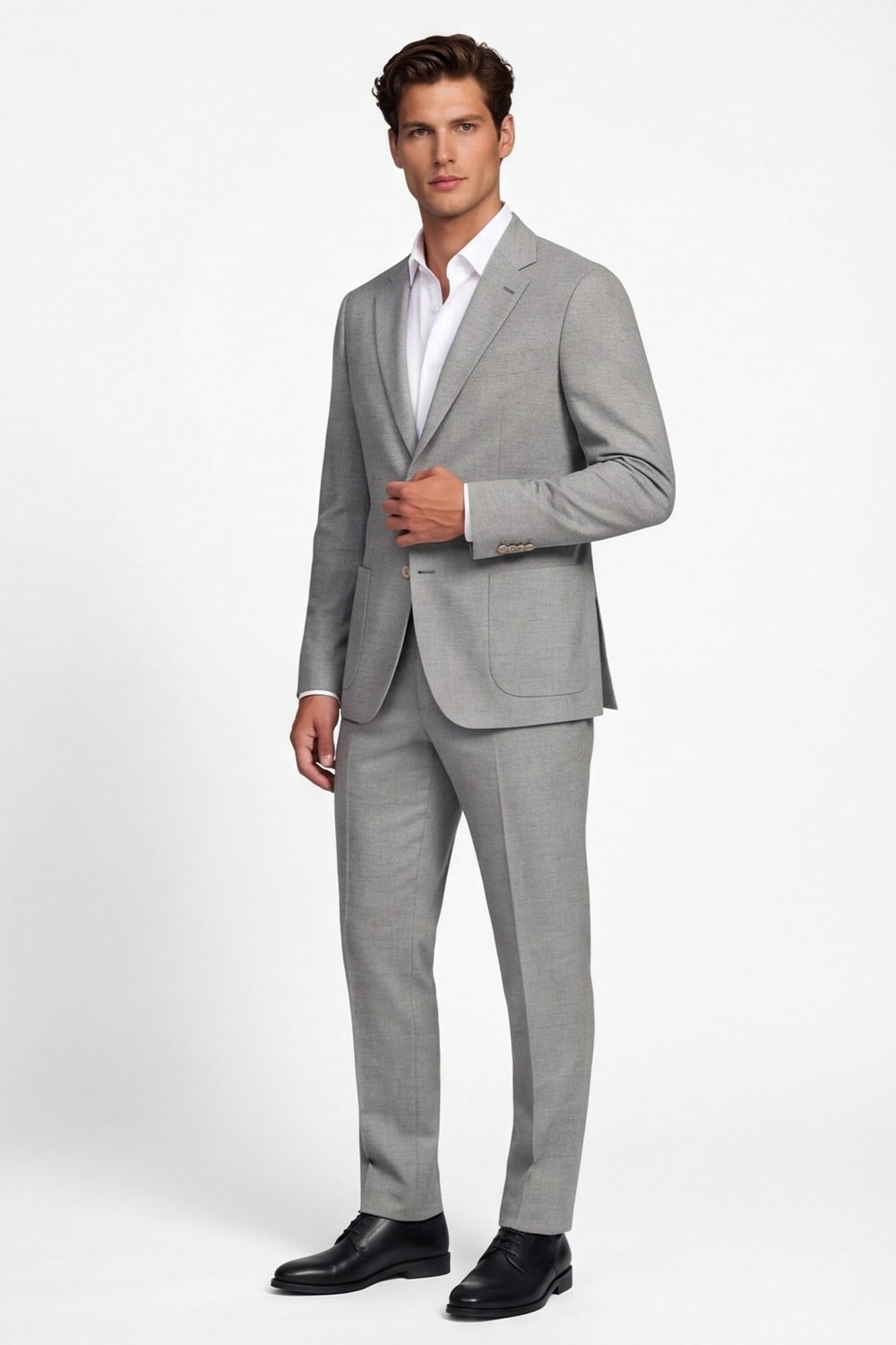 Giotelli Erkek Taş Dar Kesim Slim Fit Viskon Armürlü Klasik Yaka 6 Drop Takım Elbise