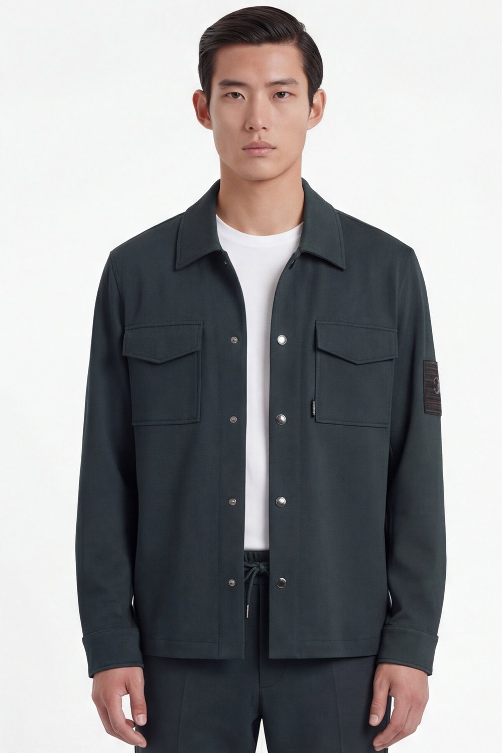 Giotelli Erkek Yeşil Dar Kesim Slim Fit Viskon Dokuma Bomber Ceketli Takım