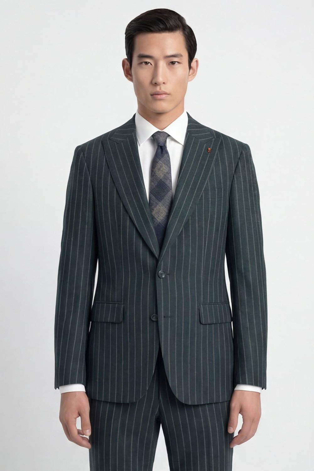 Giotelli Erkek Yeşil Dar Kesim Slim Fit Viskon Dokuma Normal Bel 6 Drop Klasik Takım Elbise