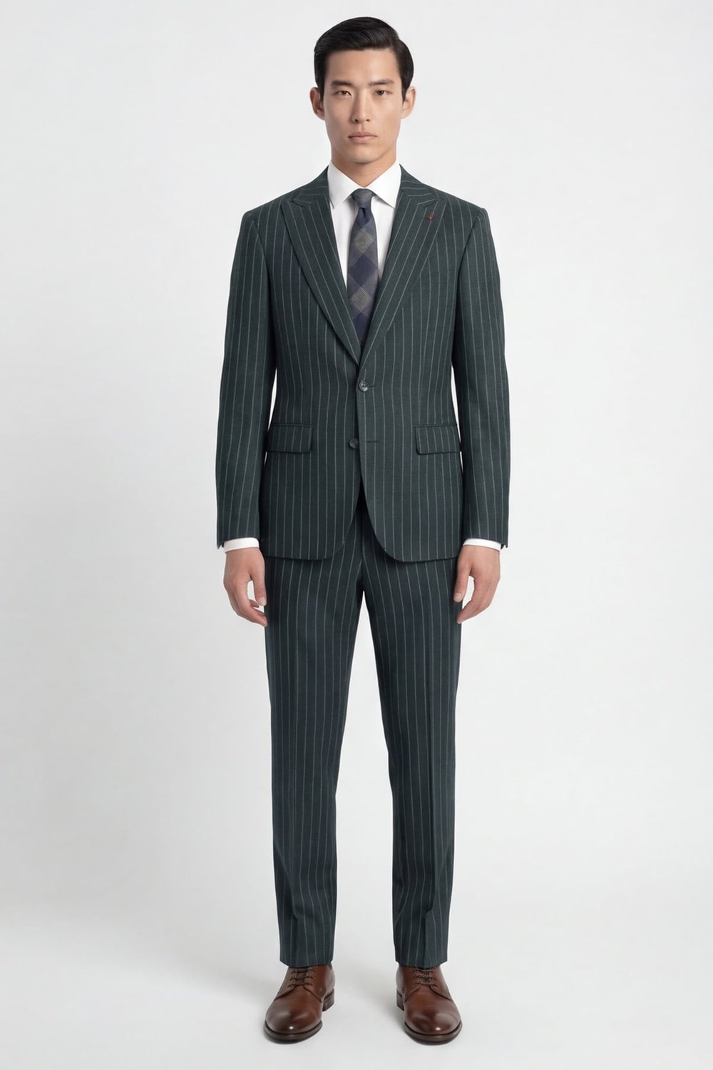Giotelli Erkek Yeşil Dar Kesim Slim Fit Viskon Dokuma Normal Bel 6 Drop Klasik Takım Elbise