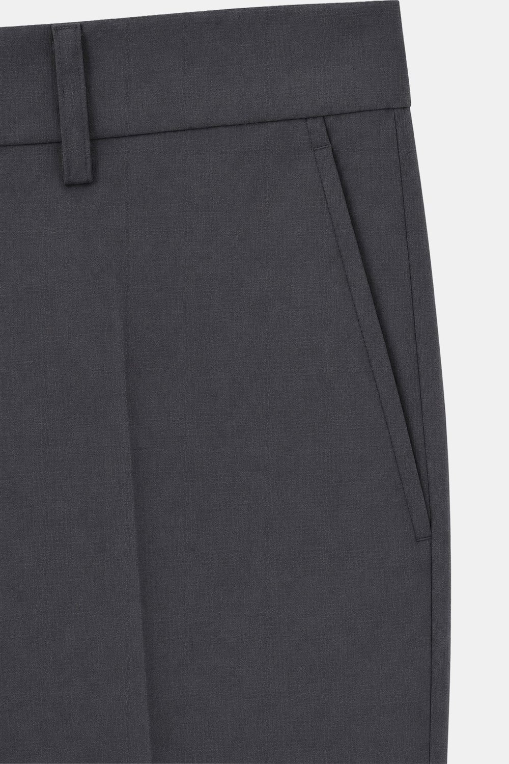 4 Drop Erkek Koyu Gri Dar Kesim Slim Fit Viskon Mono Yaka Takım Elbise