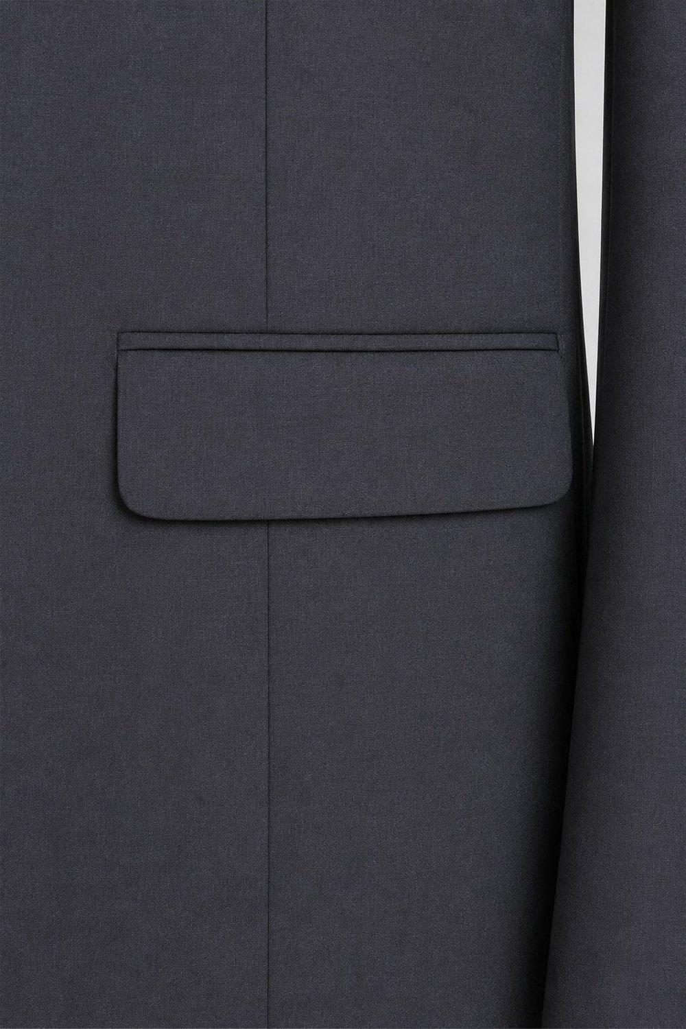 4 Drop Erkek Koyu Gri Dar Kesim Slim Fit Viskon Mono Yaka Takım Elbise