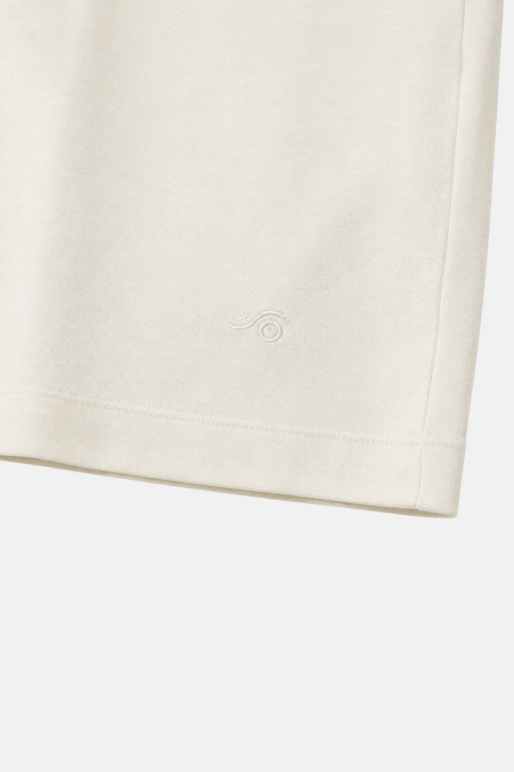 Açık Krem %100 Pamuk Regular Fit Dokuma Bisiklet Yaka Basic T-Shirt