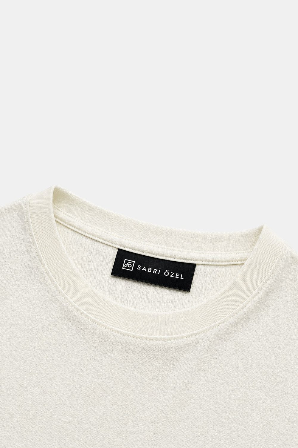 Açık Krem %100 Pamuk Regular Fit Dokuma Bisiklet Yaka Basic T-Shirt