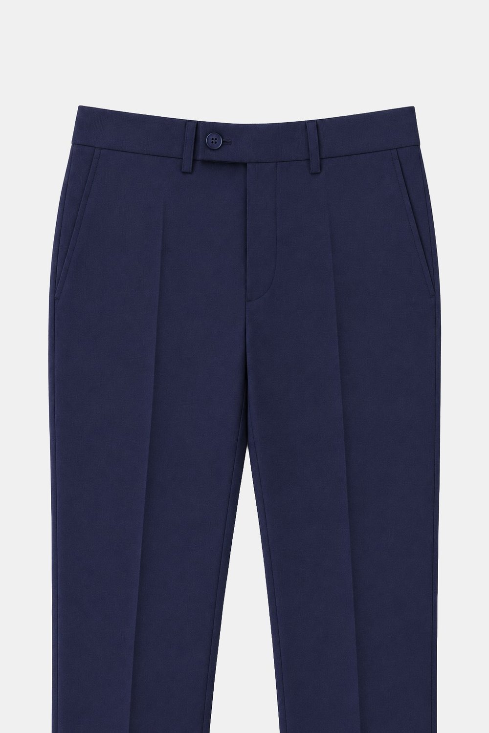 Açık Lacivert Slim Fit Düz Paça 6 Drop Mono Yaka Klasik Takım Elbise