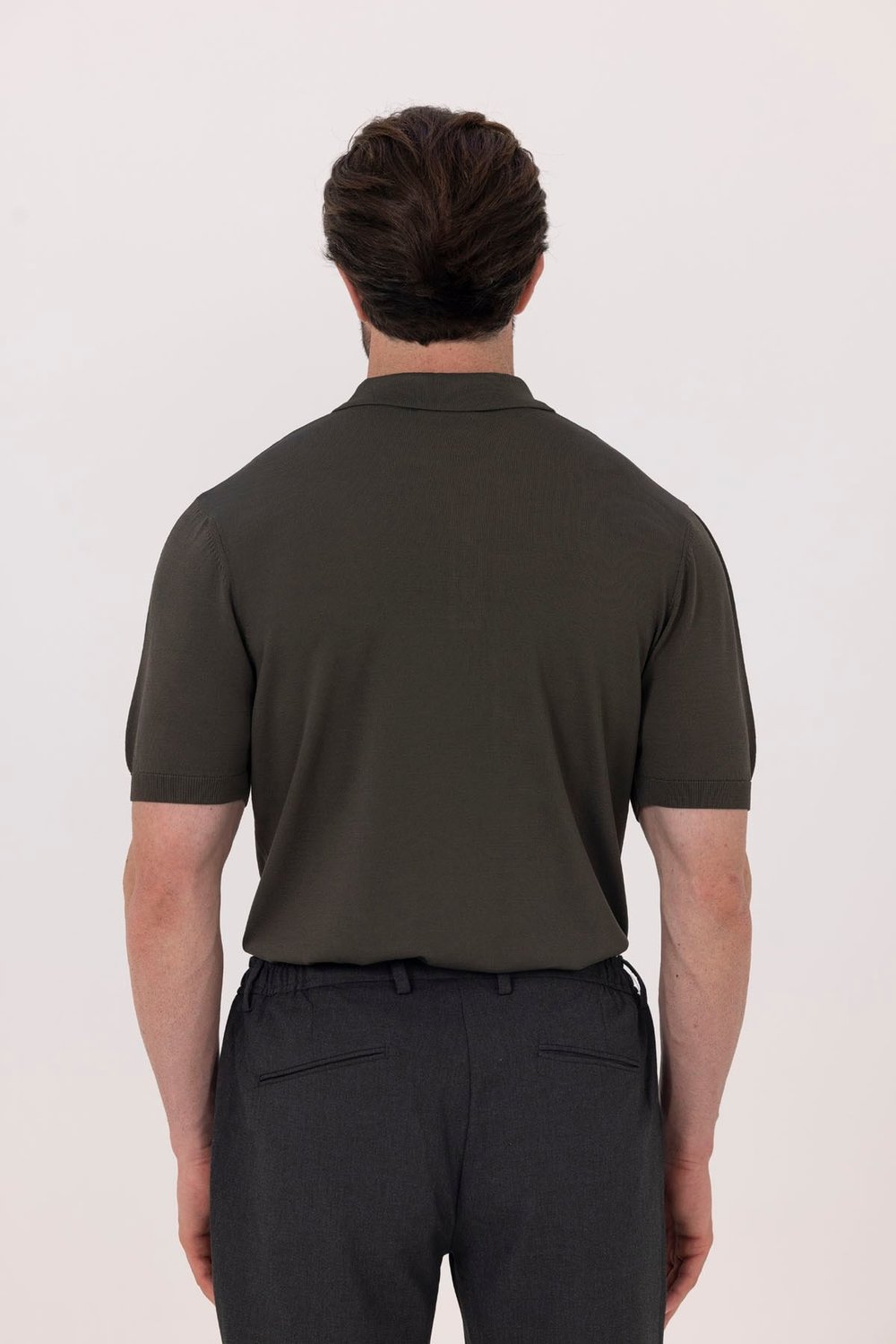 Antrasit Yanı Lastikli Köprülü Kemerli Slim Fit Jogger Pantolon