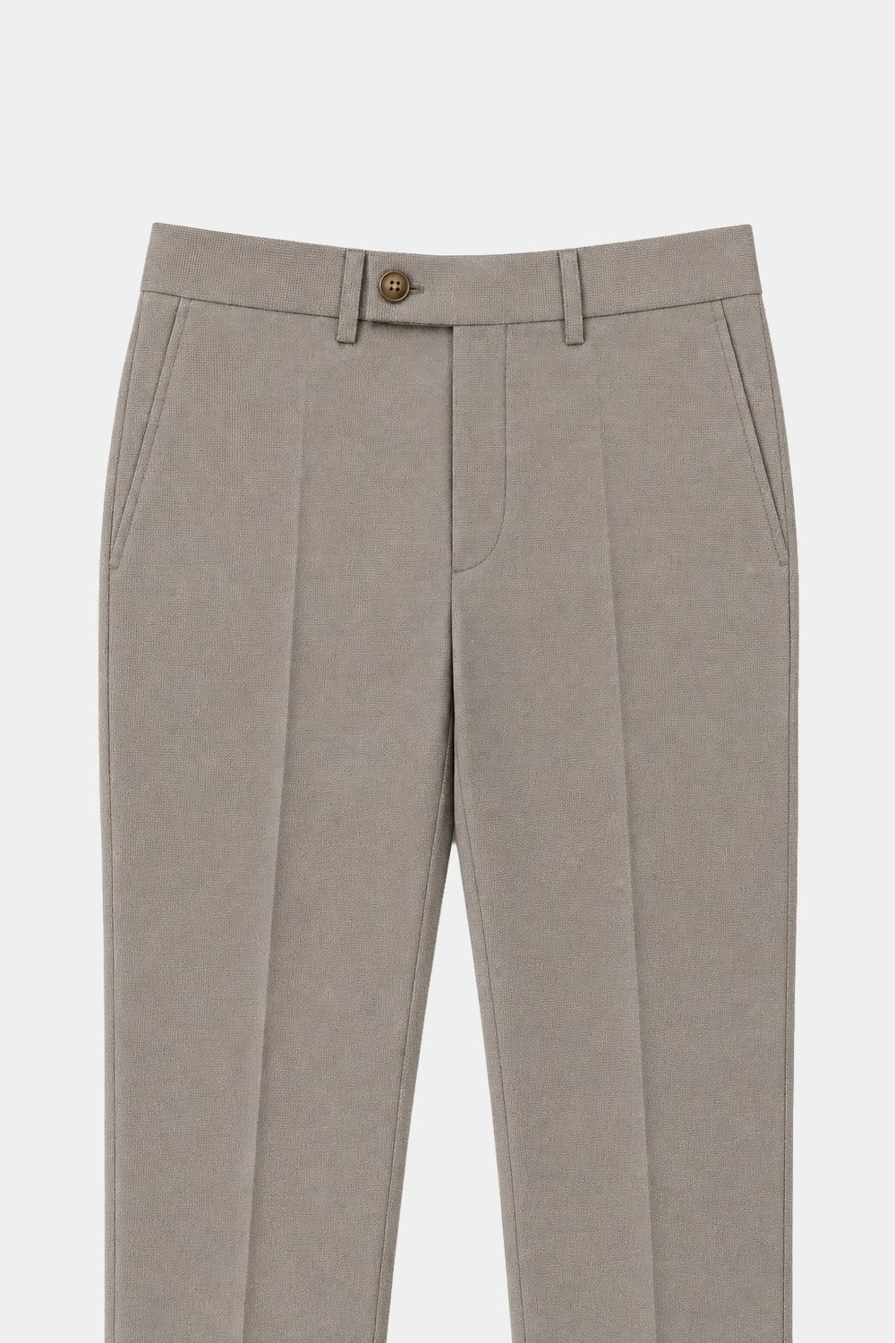 Bej Slim Fit Normal Bel 6 Drop Mono Yaka Takım Elbise