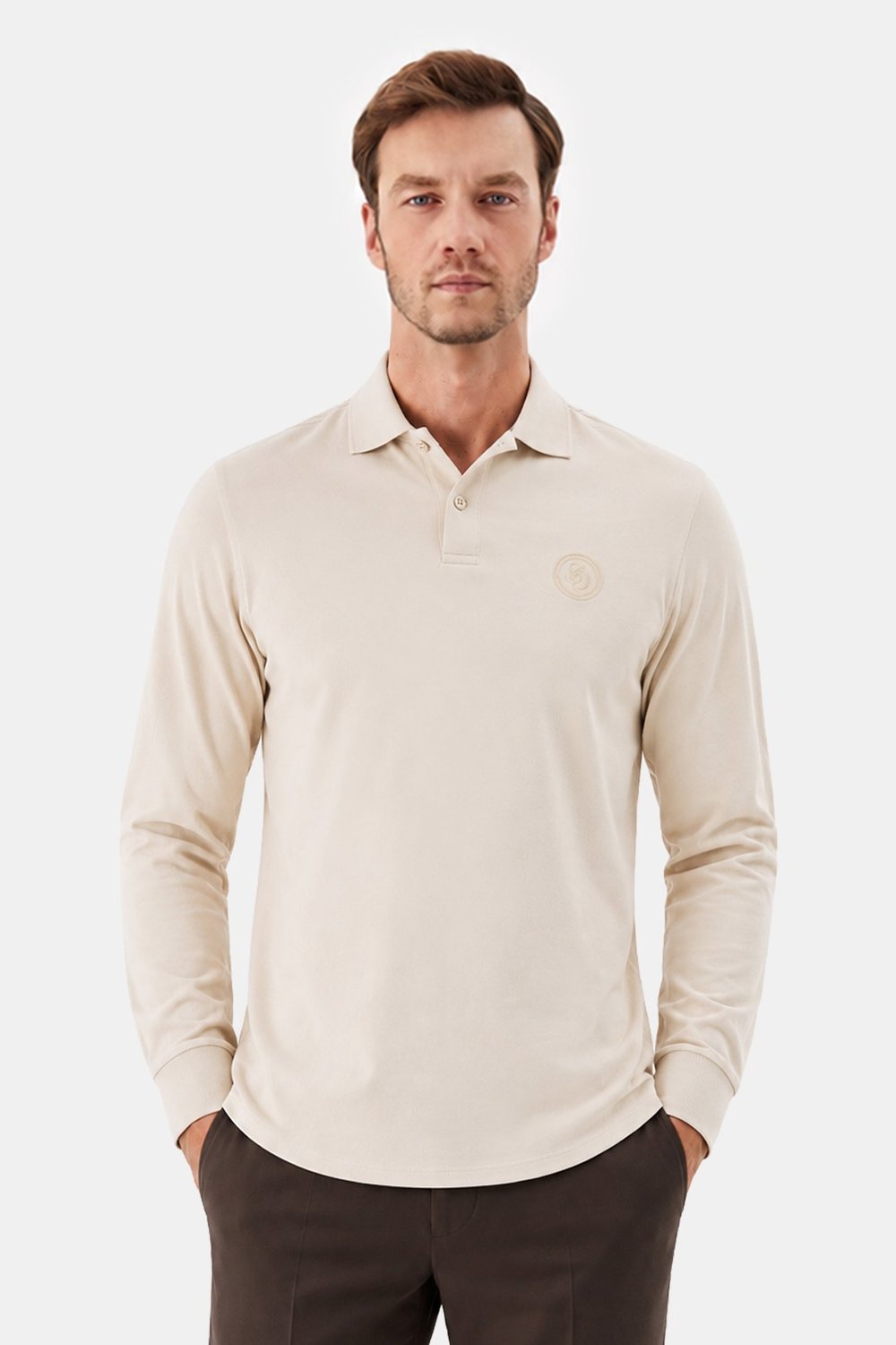 Bej POLO YAKA SWEAT