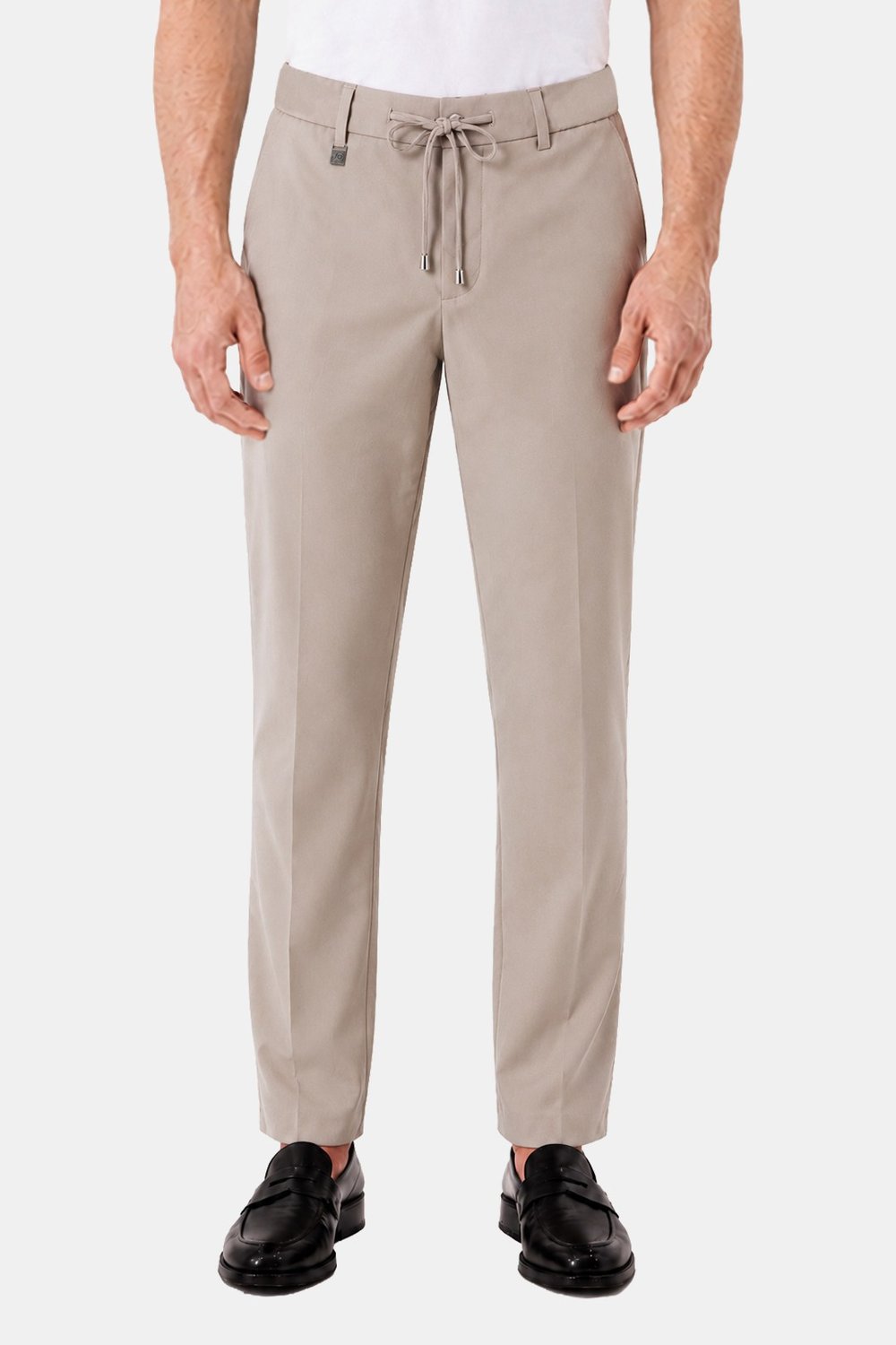 Bej Slim Fit Dokuma Yan Cep Jogger Pantolon - Sabri Özel