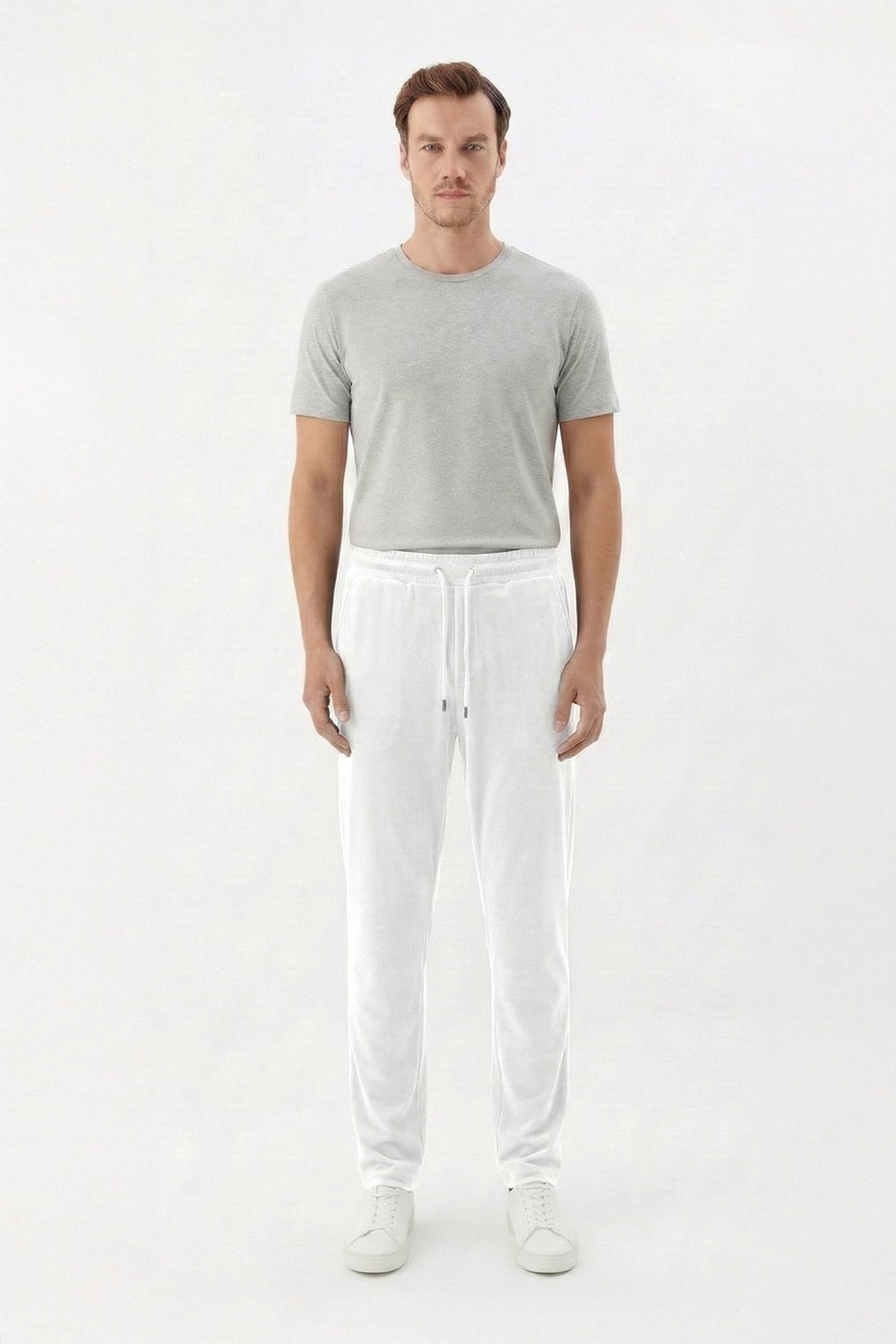 Giotelli Beyaz Regular Fit Jogger Eşofman Altı