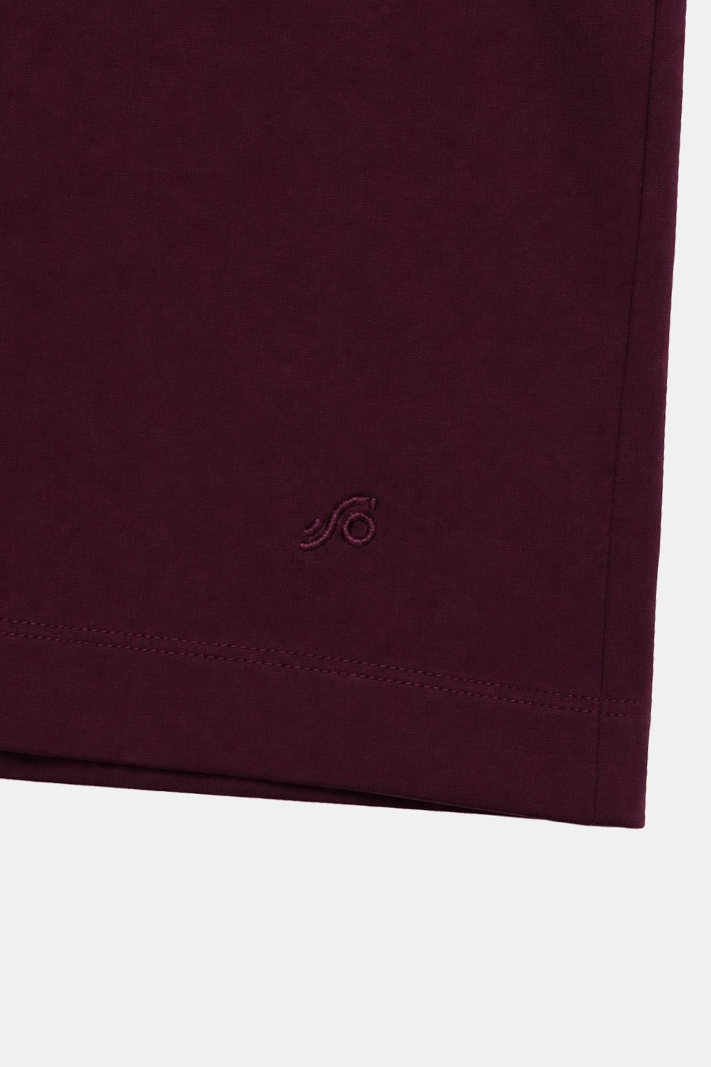 Bordo %100 Pamuk Regular Fit Bisiklet Yaka Basic T-shirt