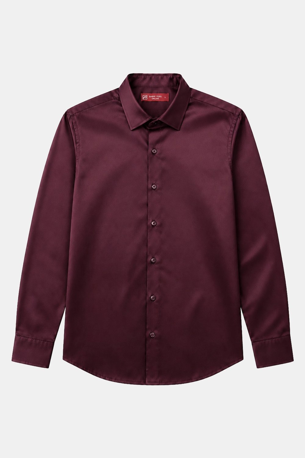 Bordo KLASİK YAKA REGULAR GÖMLEK
