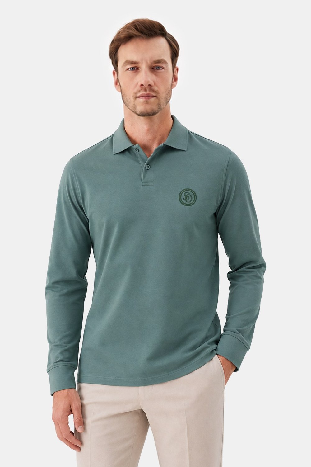 Çağla Yeşili POLO YAKA SWEAT