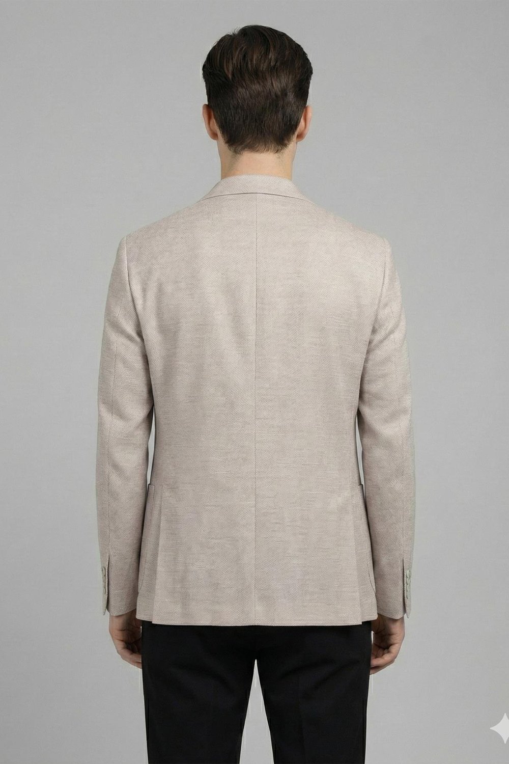 Erkek Pudra Slim Fit Pamuklu Mono Yaka Torba Cep Casual Ceket