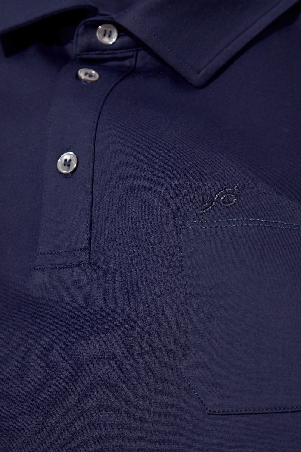 Cep Detaylı Düğmeli Polo Yaka Erkek T-Shirt Lacivert