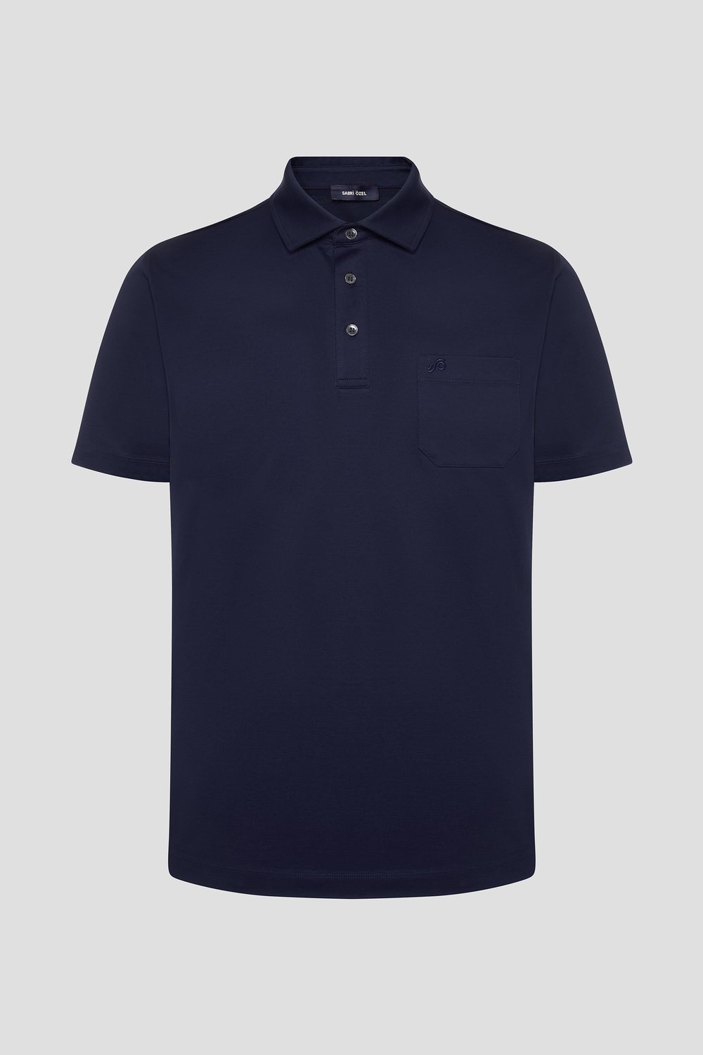 Cep Detaylı Düğmeli Polo Yaka Erkek T-Shirt Lacivert
