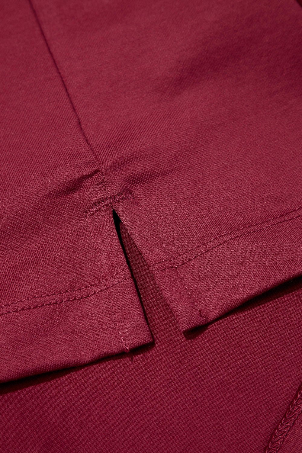 Kırmızı %100 Pamuk Regular Fit Cepli Polo Yaka T-shirt