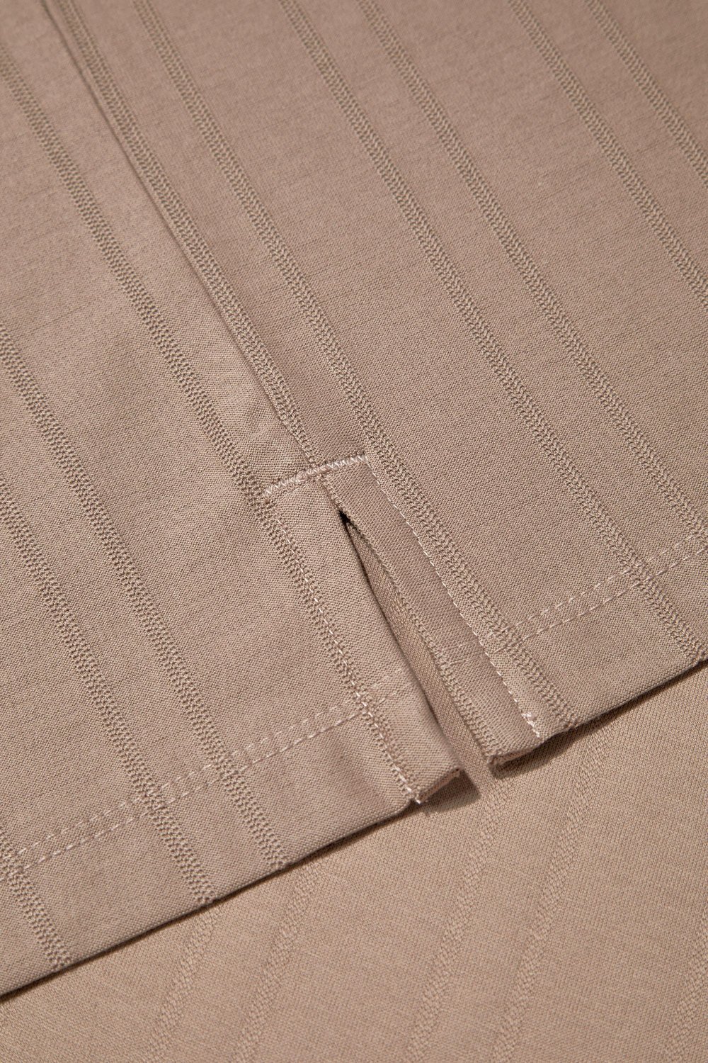 Bej %100 Pamuk Regular Fit Jakar Desenli Polo Yaka T-shirt