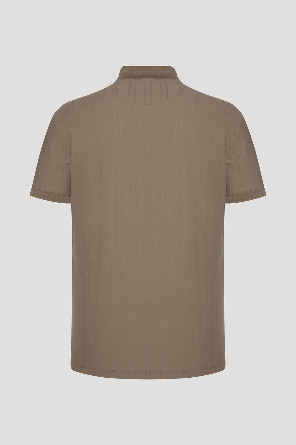 Bej %100 Pamuk Regular Fit Jakar Desenli Polo Yaka T-shirt