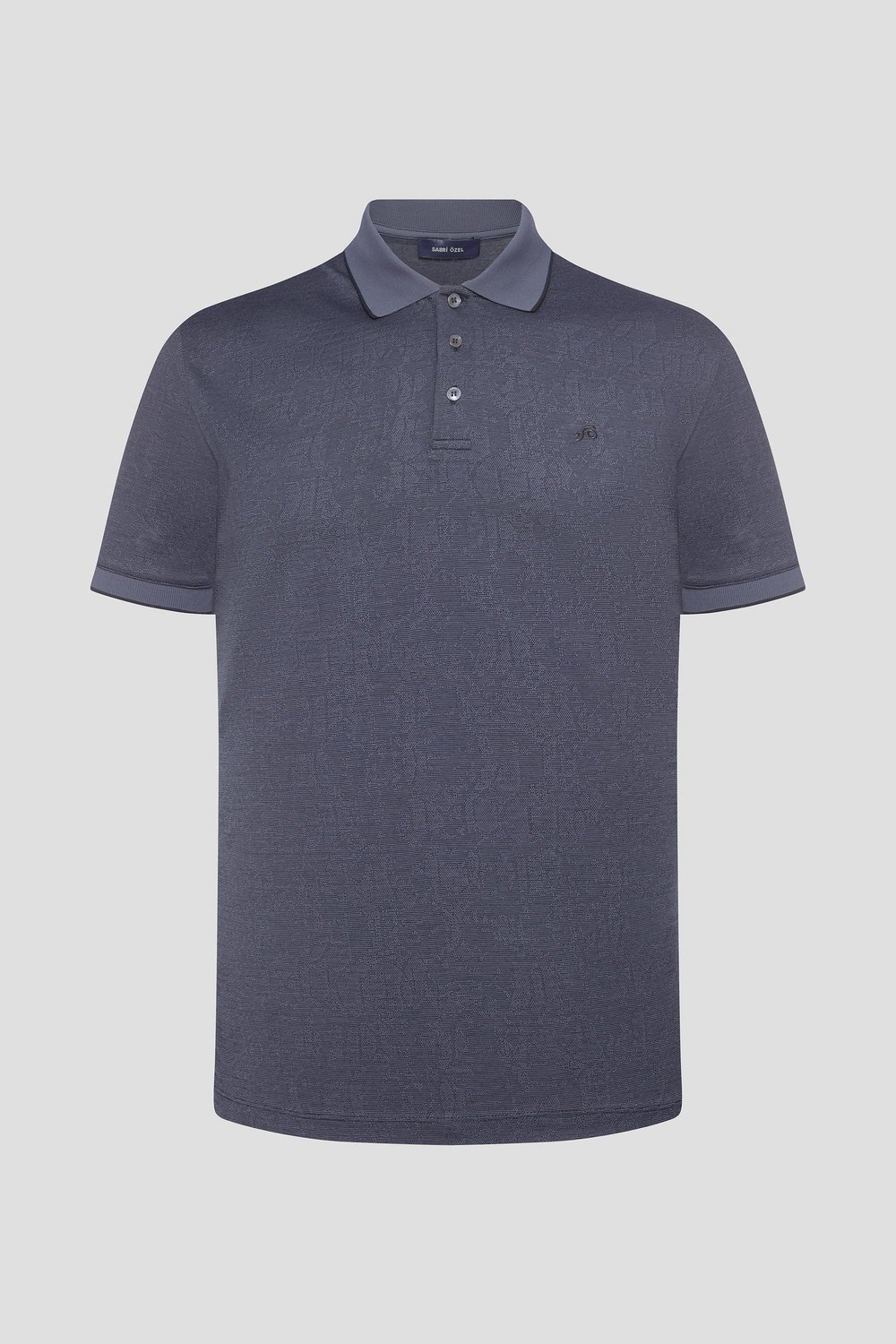 Füme %100 Pamuk Regular Fit Desenli Polo Yaka T-shirt