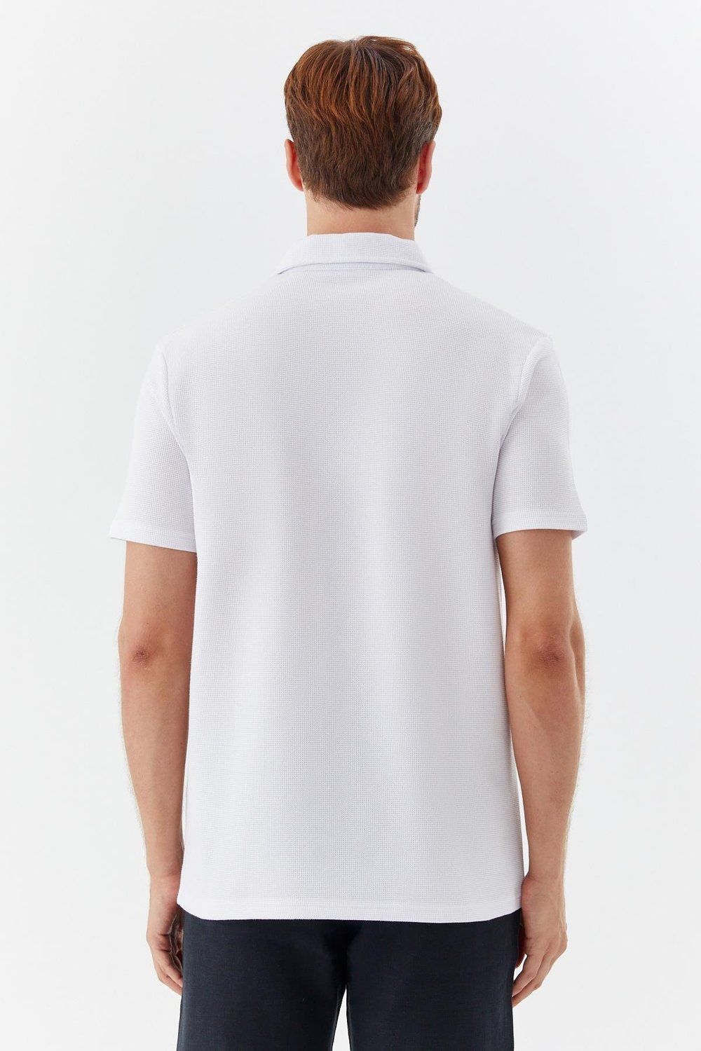 Ekru Düğmeli Polo Yaka Regular Fit Erkek T-Shirt