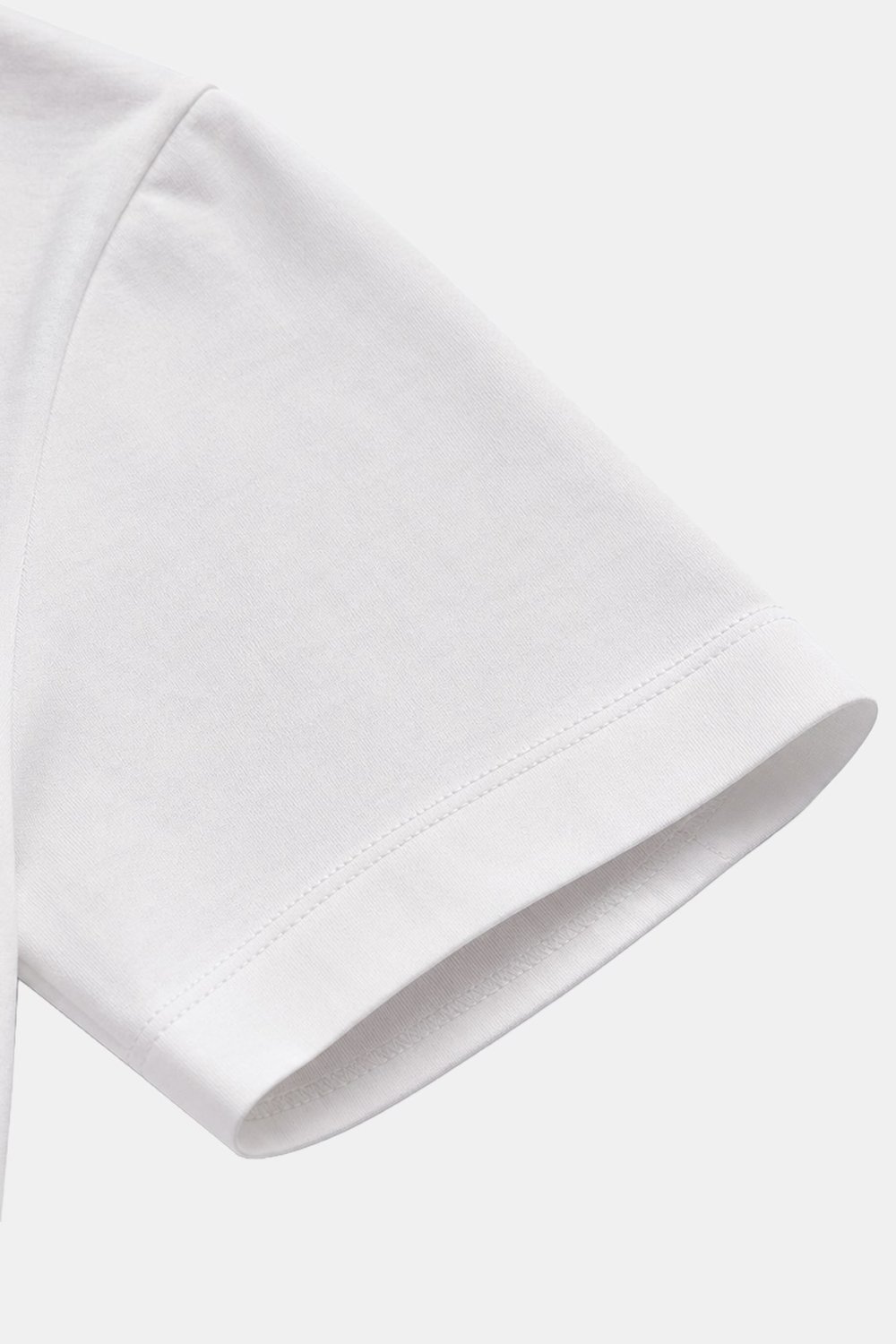 Ekru %100 Pamuk Regular Fit Bisiklet Yaka Basic T-shirt