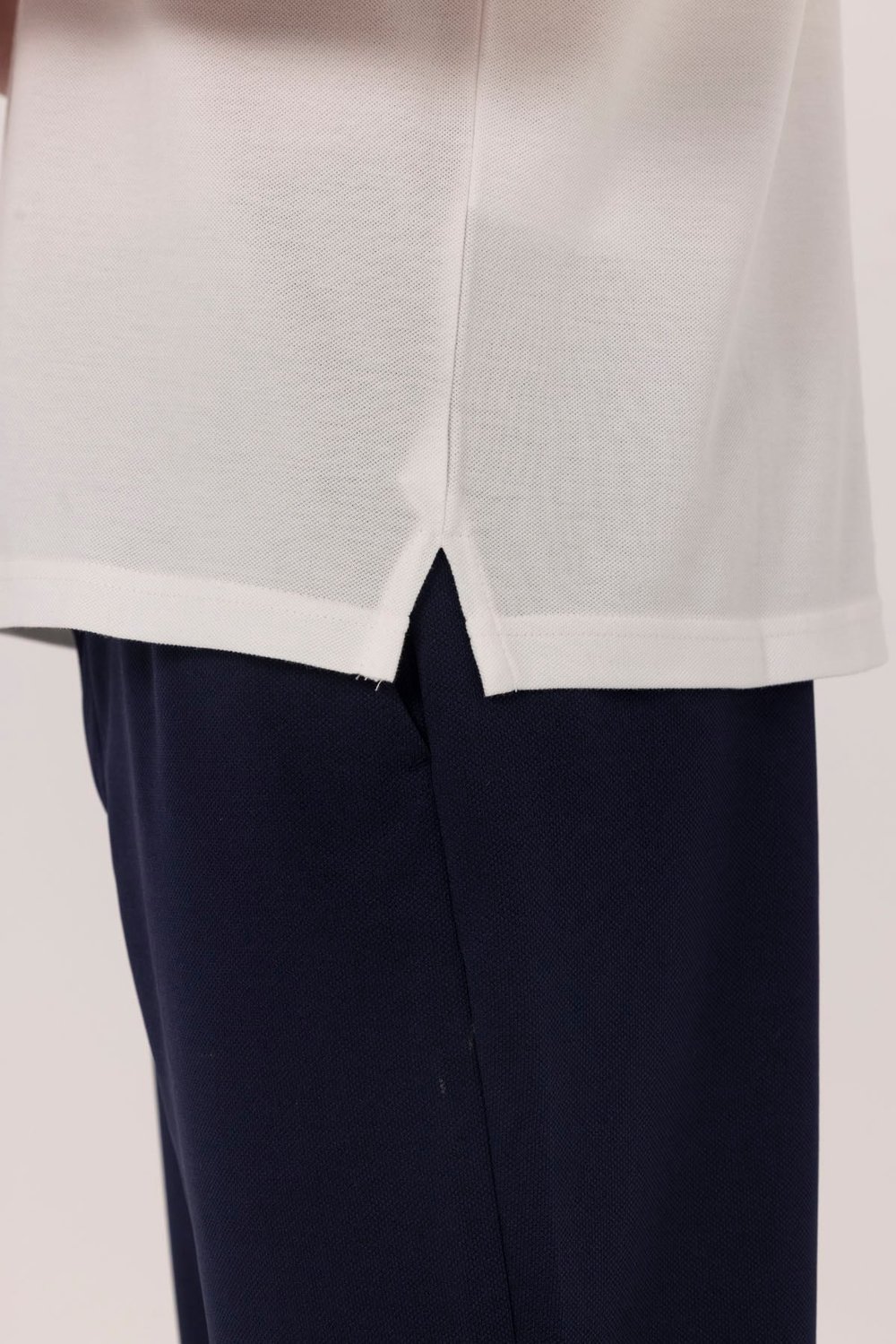 Ekru %100 Pamuk Patlı Polo Yaka  Regular Fit T-Shirt 