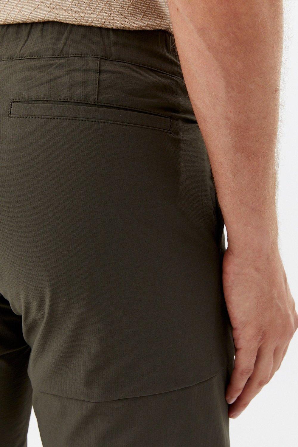 Haki Regular Fit Pamuklu Yan Cepli Normal Bel Bermuda Şort