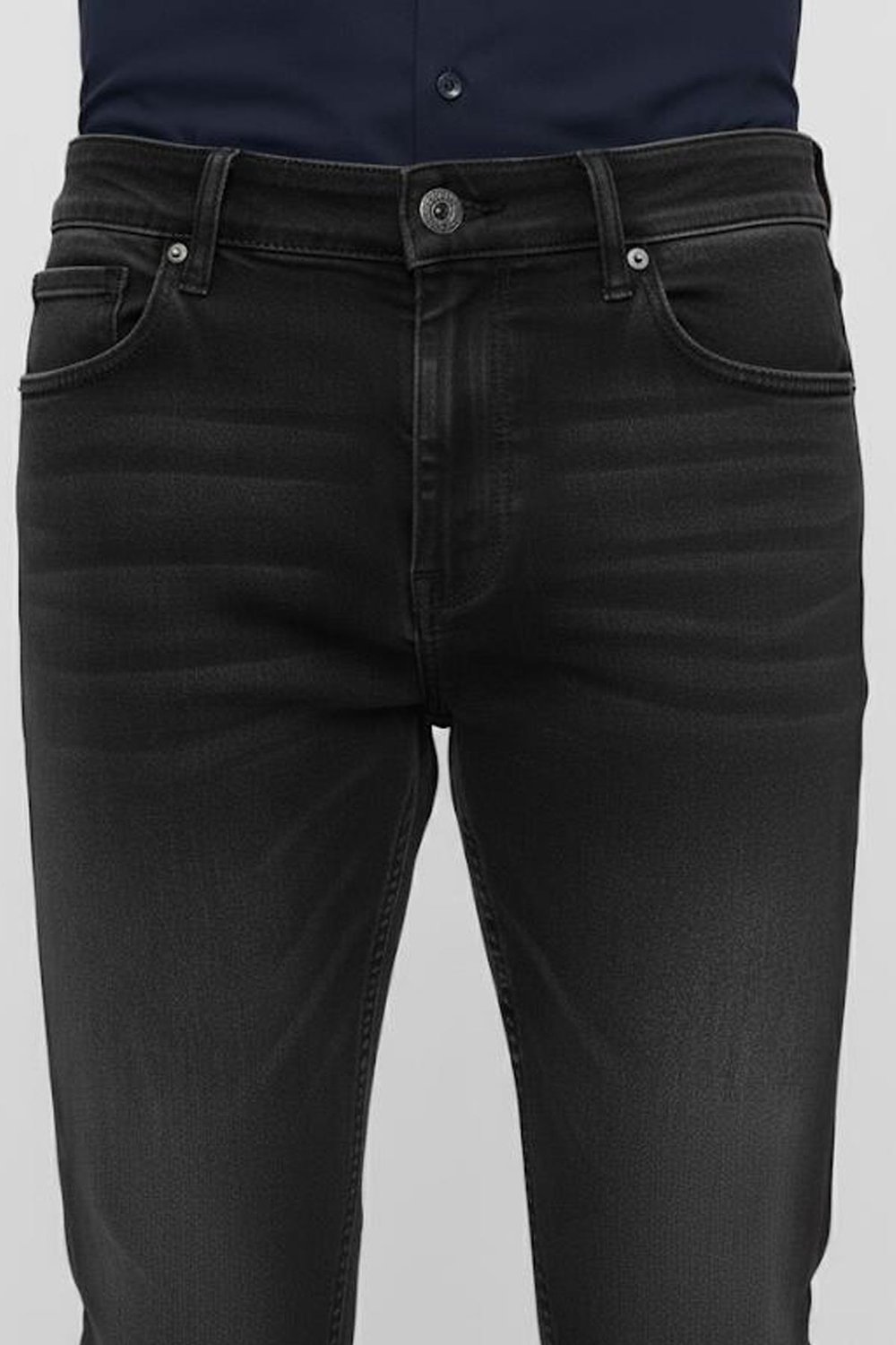 Erkek Siyah Dokuma Jean Pantolon