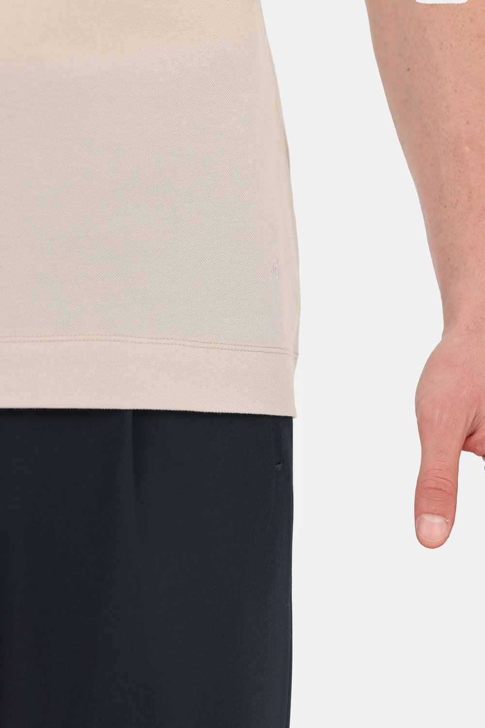 Erkek Krem Normal Kesim Regular Fit %100 Pamuk Dokuma Bisiklet Yaka Basic T-Shirt