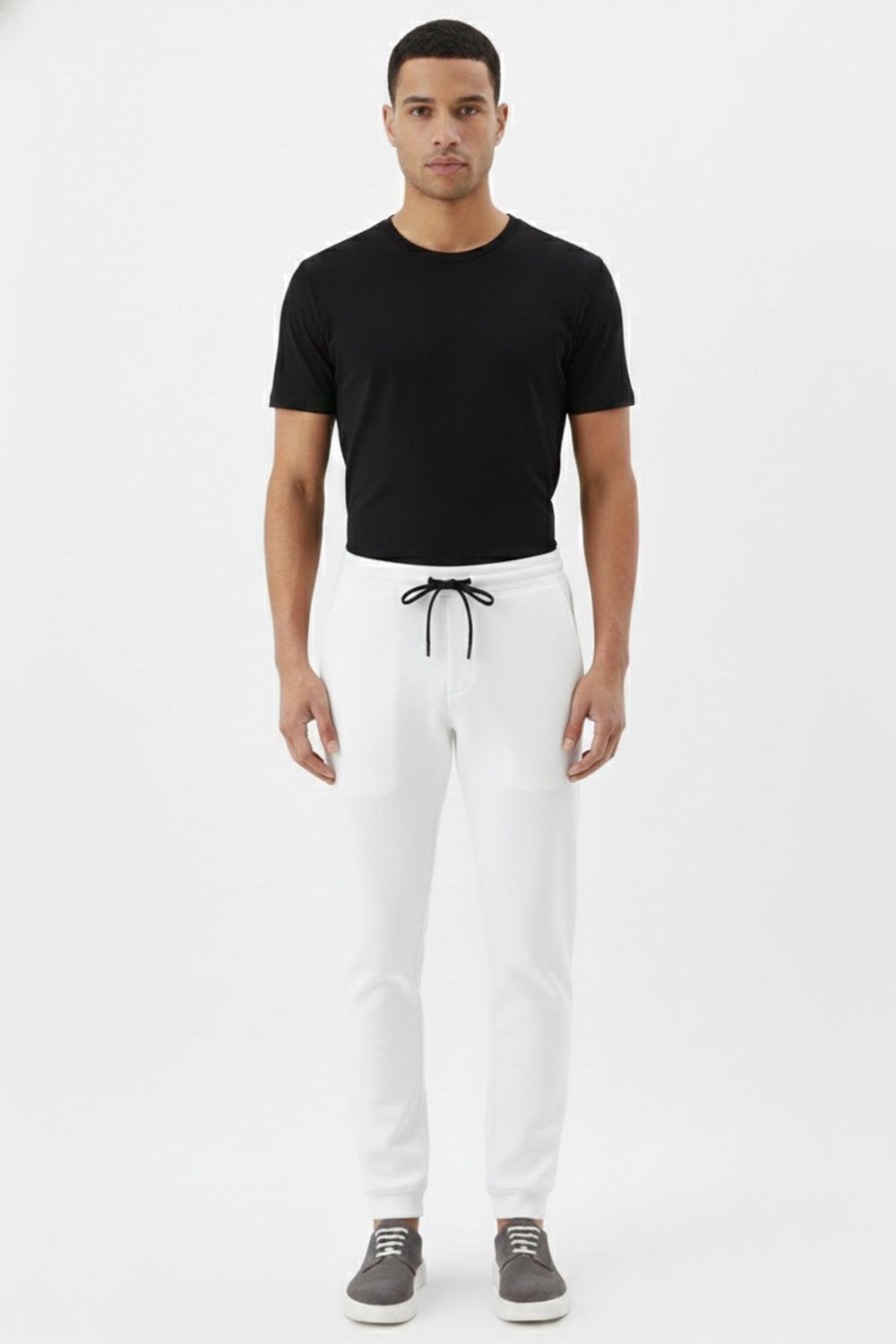 Giotelli Ekru Regular Fit Pamuk Karışımlı Örme Jogger Pantolon