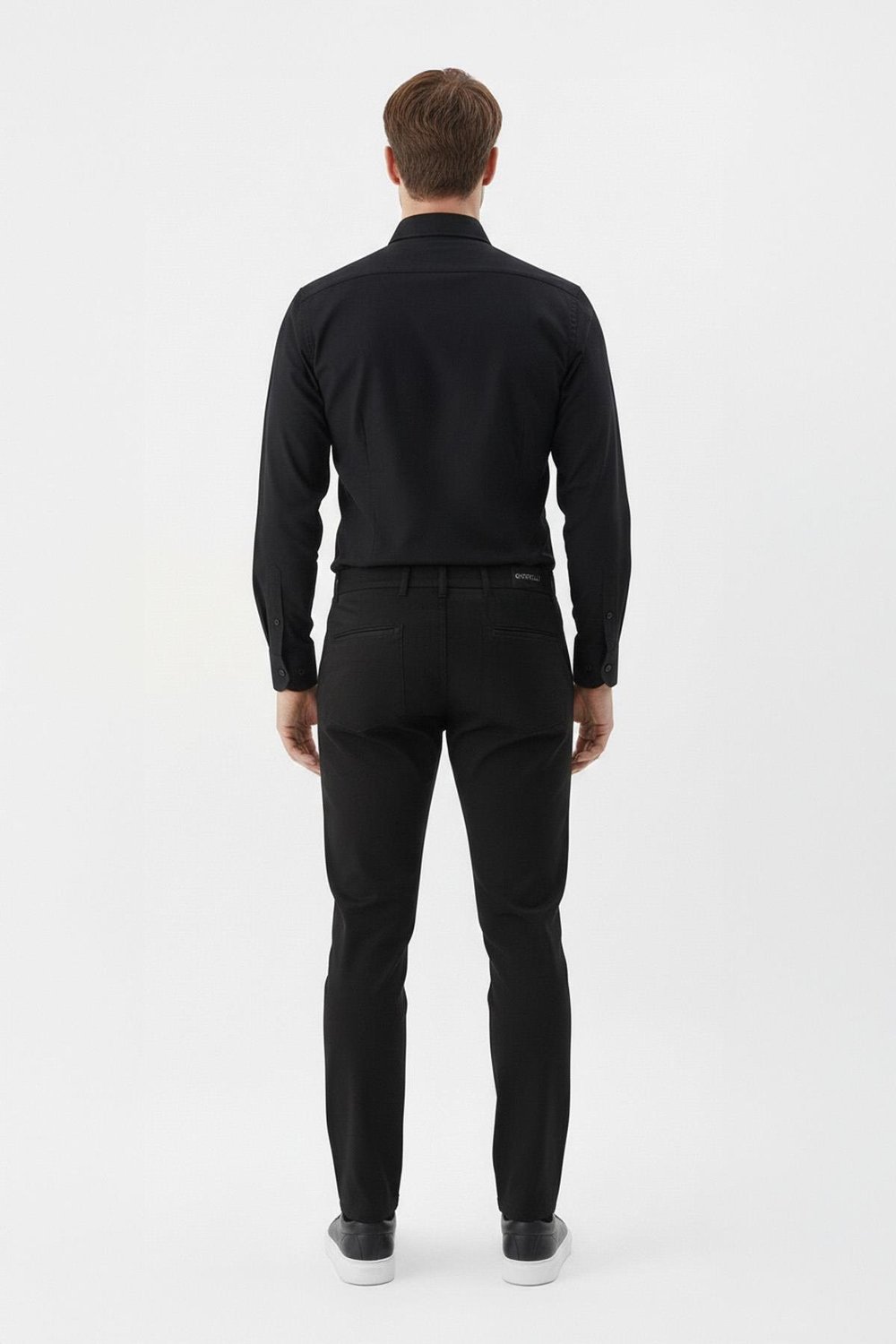 Giotelli Siyah Regular Fit Pamuk Karışımlı Likralı Chino Pantolon