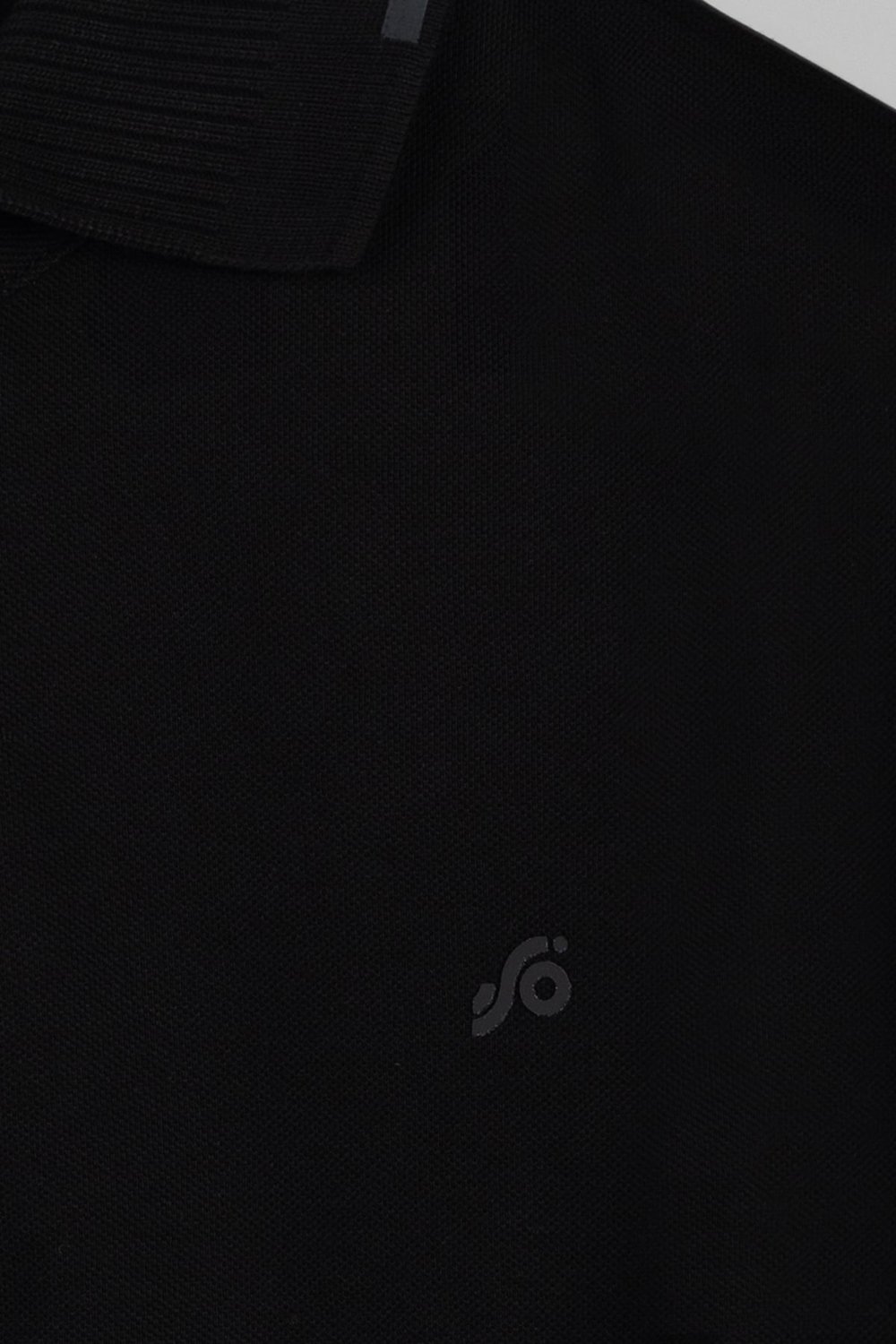 Erkek Siyah Dar Kesim Slim Fit %100 Pamuk Pike Polo Yaka Tişört