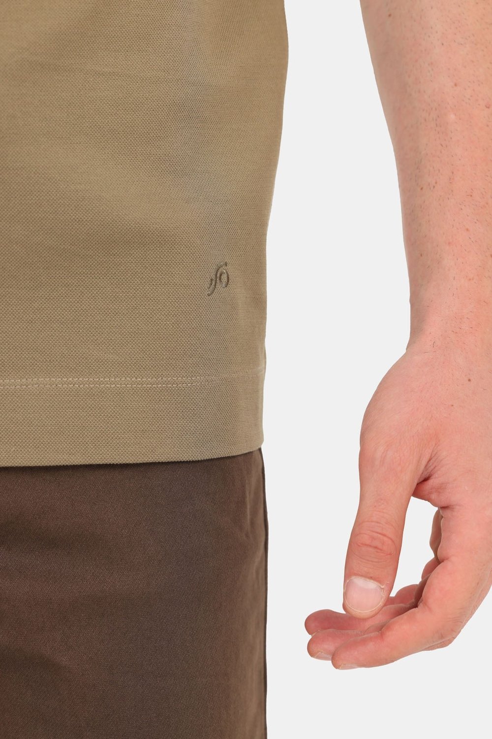Erkek Vizon Normal Kesim Regular Fit %100 Pamuk Dokuma Bisiklet Yaka Basic T-Shirt