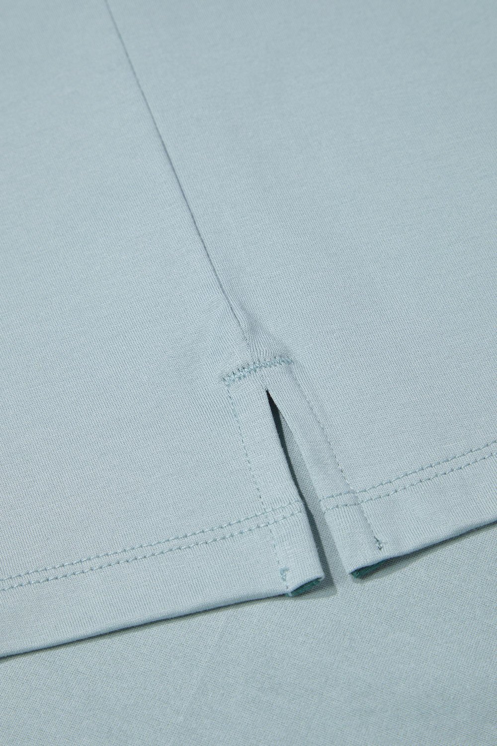 Fermuarlı Polo Yaka  Erkek T-Shirt Açık Yeşil
