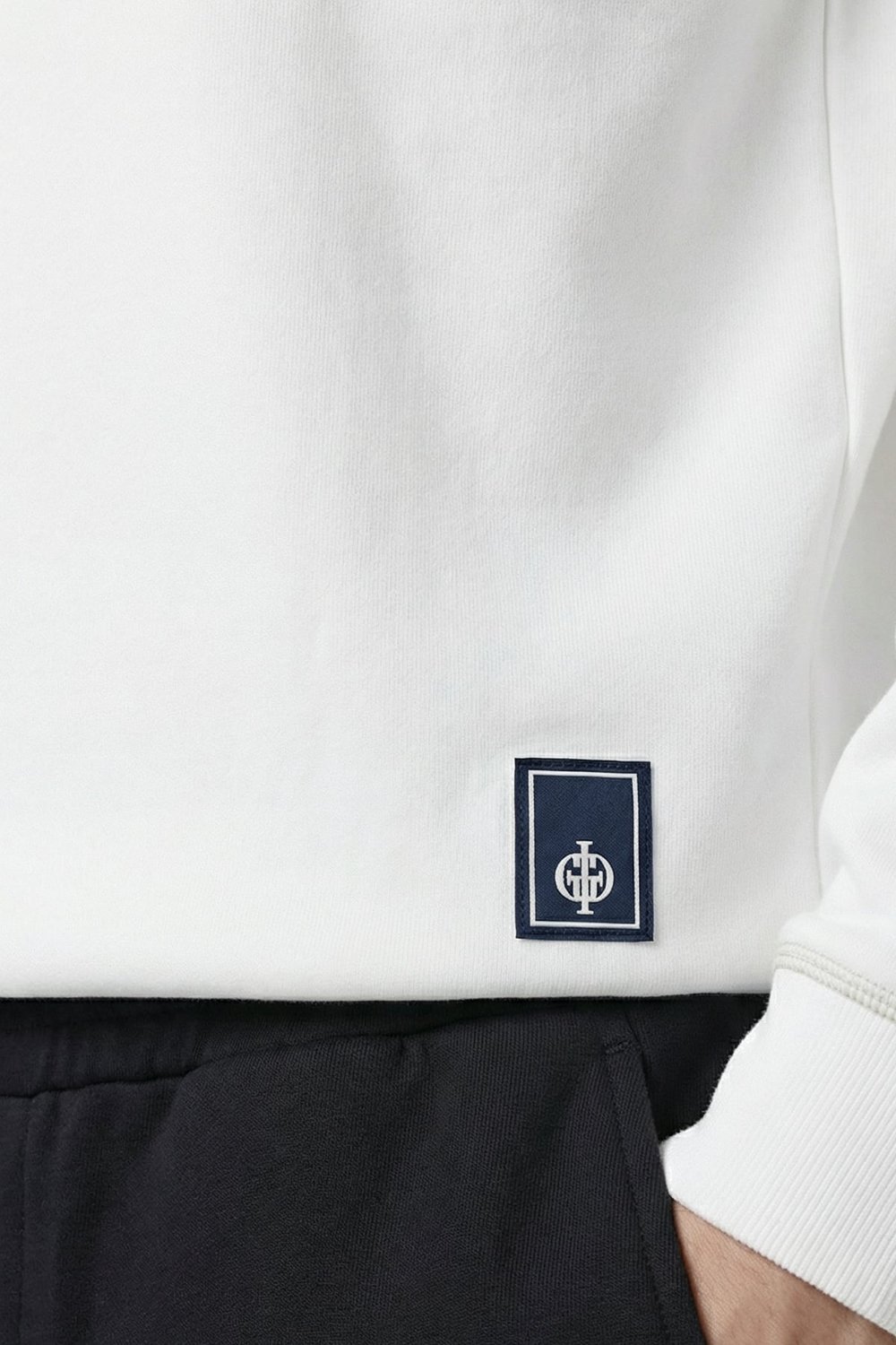 Giotelli Erkek Beyaz Normal Kesim Regular Fit Pamuklu Kapüşonlu Yaka Sweatshirt