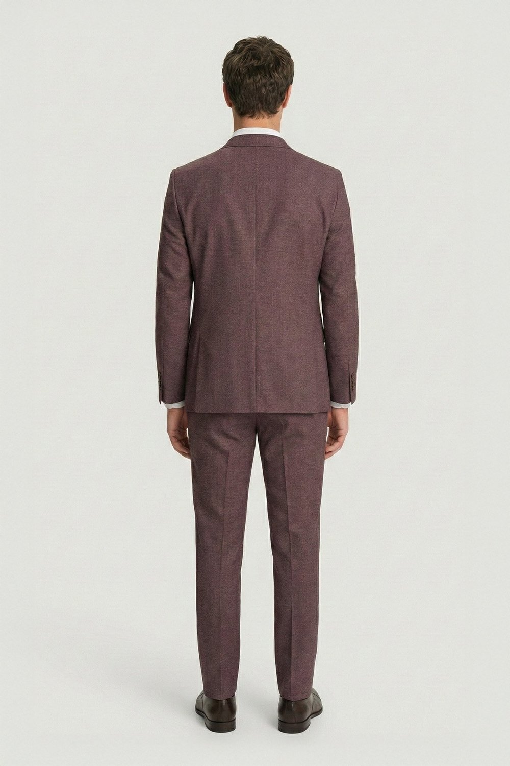 Giotelli Kiremit Slim Fit Mono Yaka Yelekli 8 Drop Erkek Takım Elbise