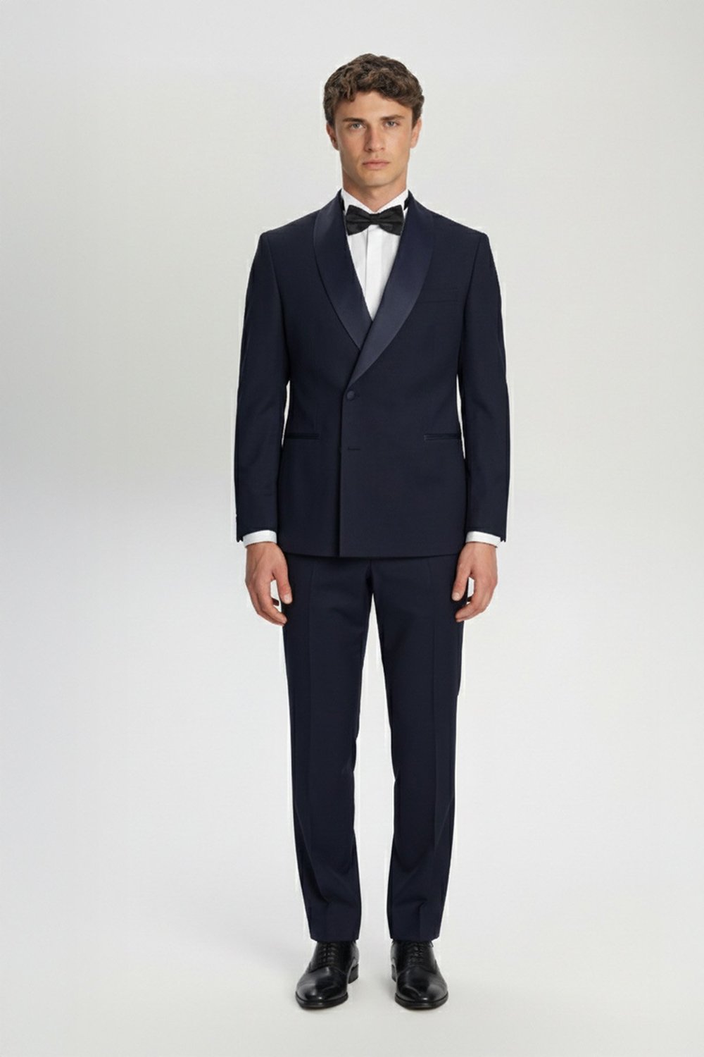 Giotelli Erkek Lacivert Slim Fit Şal Yaka Klasik Smokin & Damatlık