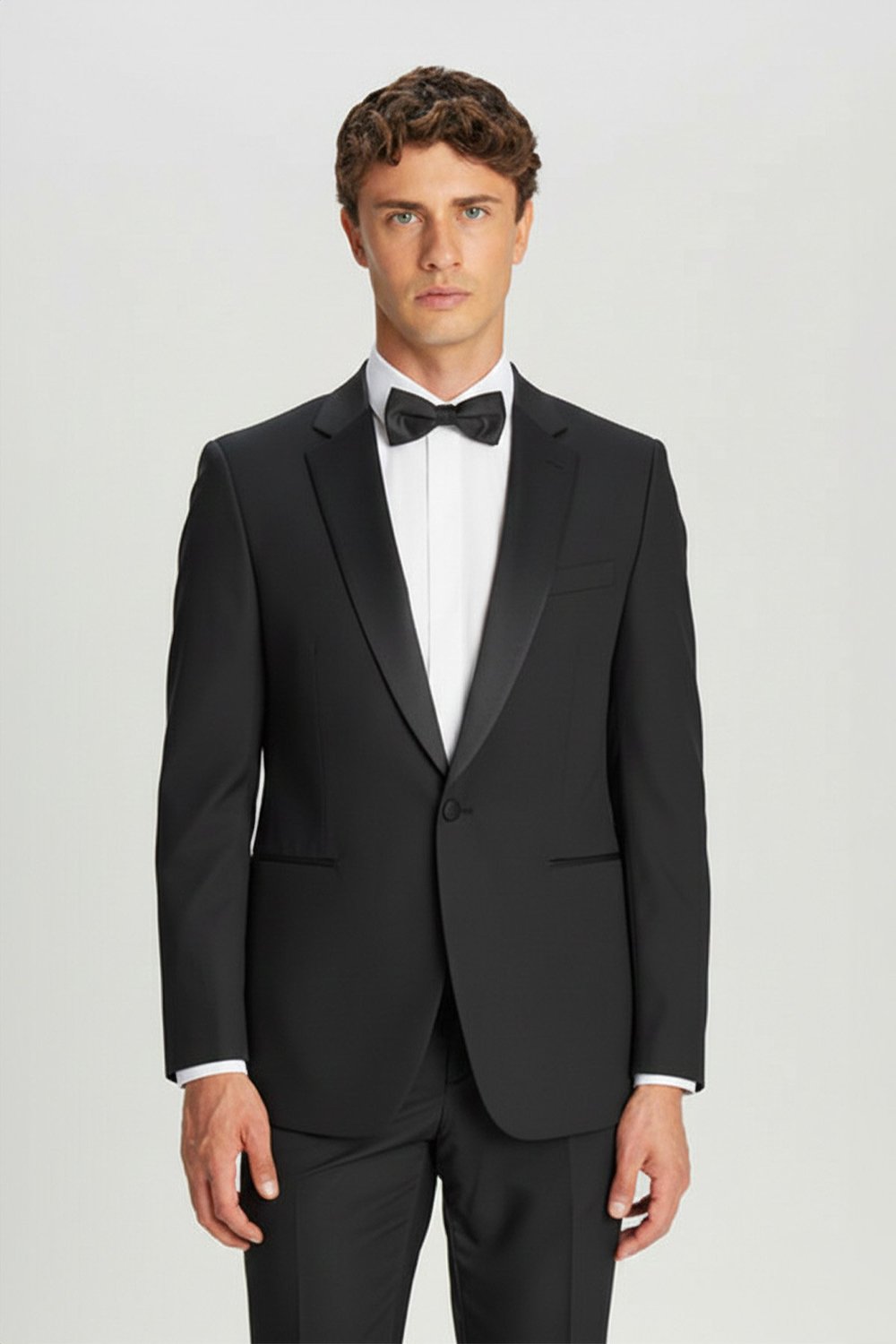 Giotelli Erkek Siyah Slim Fit Sivri Yaka Klasik Smokin & Damatlık