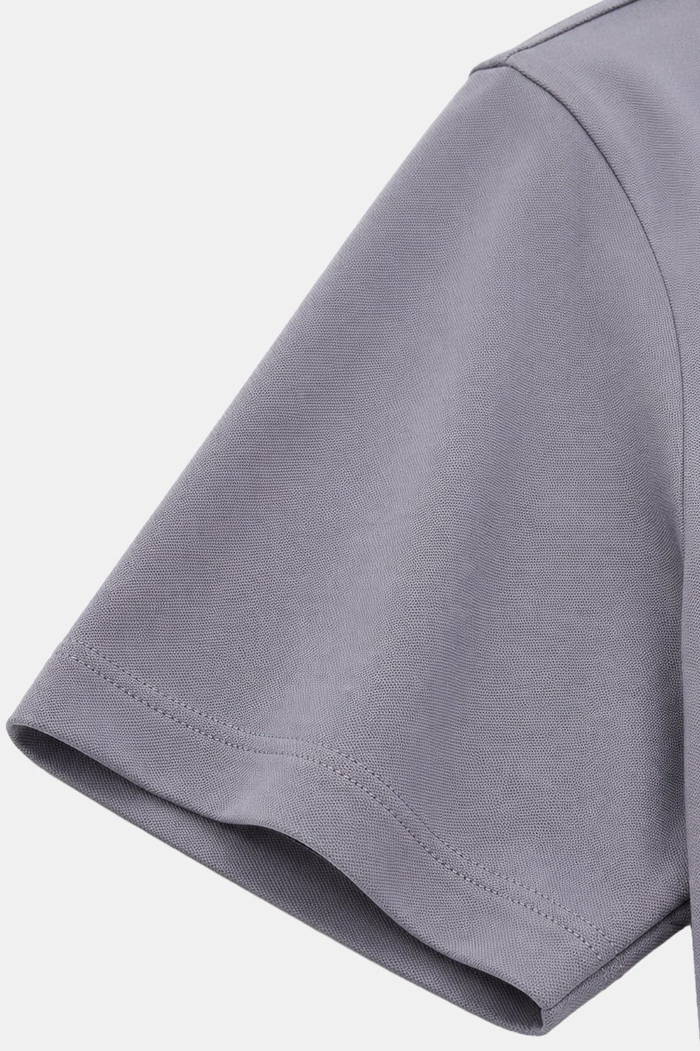Gri %100 Pamuk Regular Fit Dokuma Bisiklet Yaka Basic T-Shirt