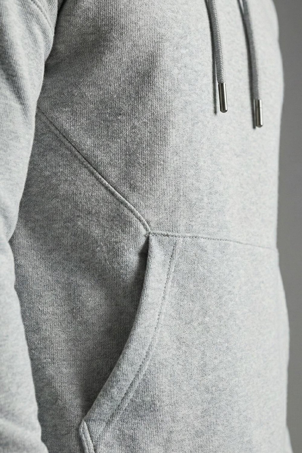 Giotelli Gri Melanj Regular Fit Pamuklu Kapüşonlu Eşofman Takımı