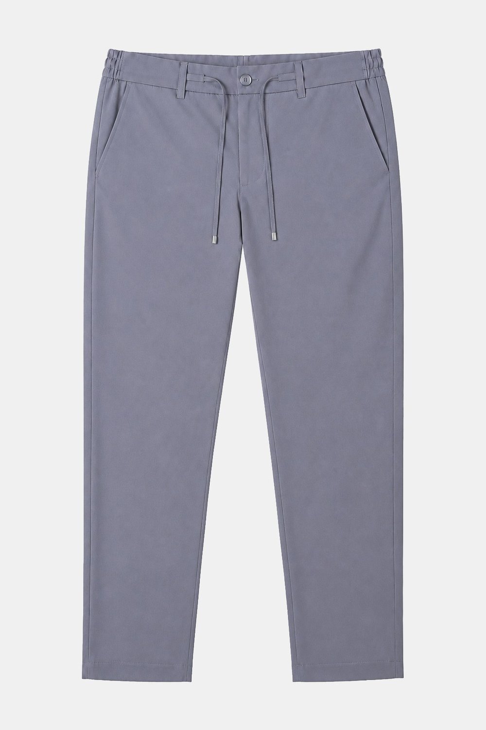 Gri Dokulu Arka Lastikli Köprü Kemerli Bağcıklı Slim Fit Jogger Pantolon