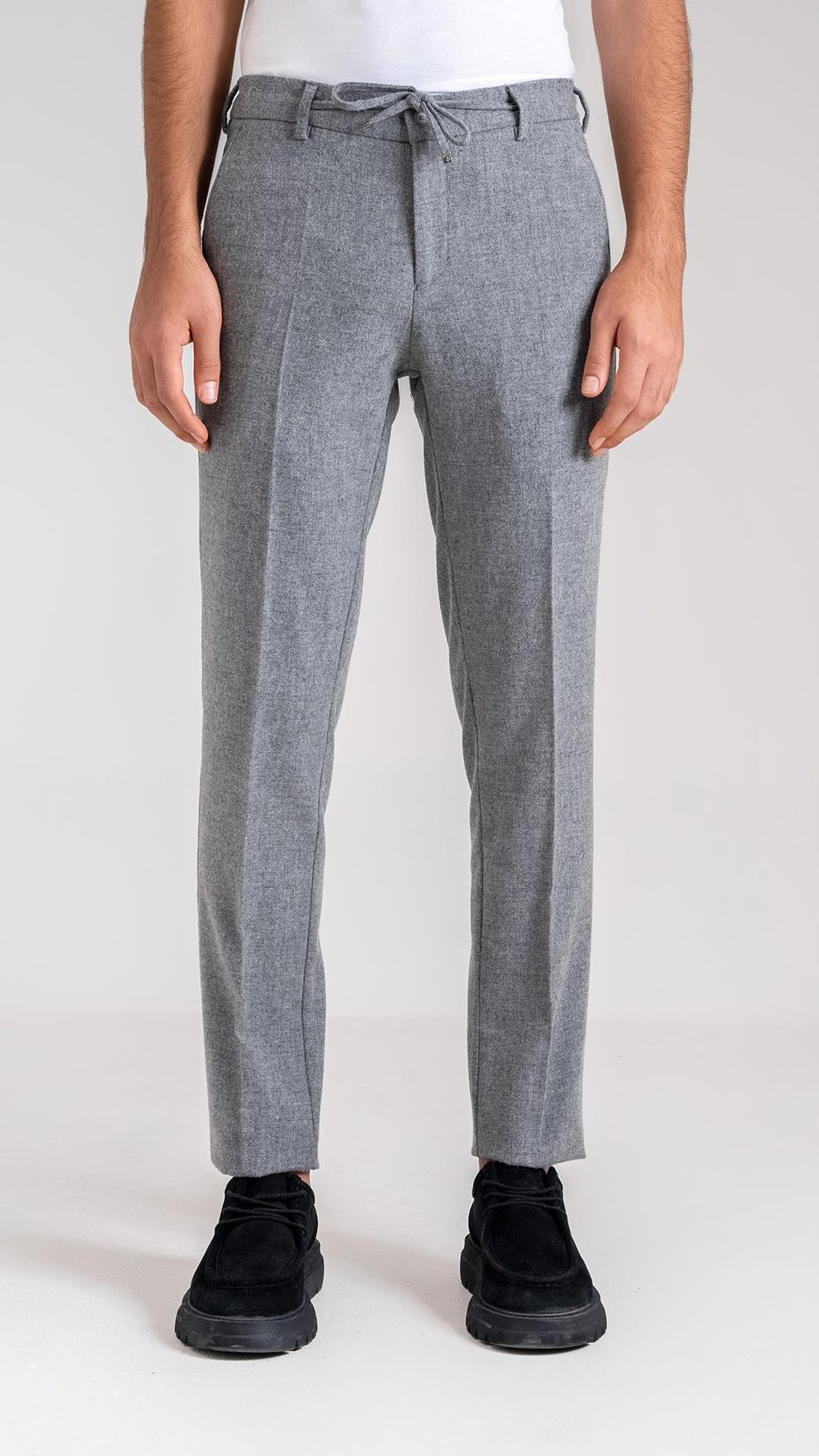 Giotelli Erkek Gri Dar Kesim Slim Fit Normal Bel Pantolon
